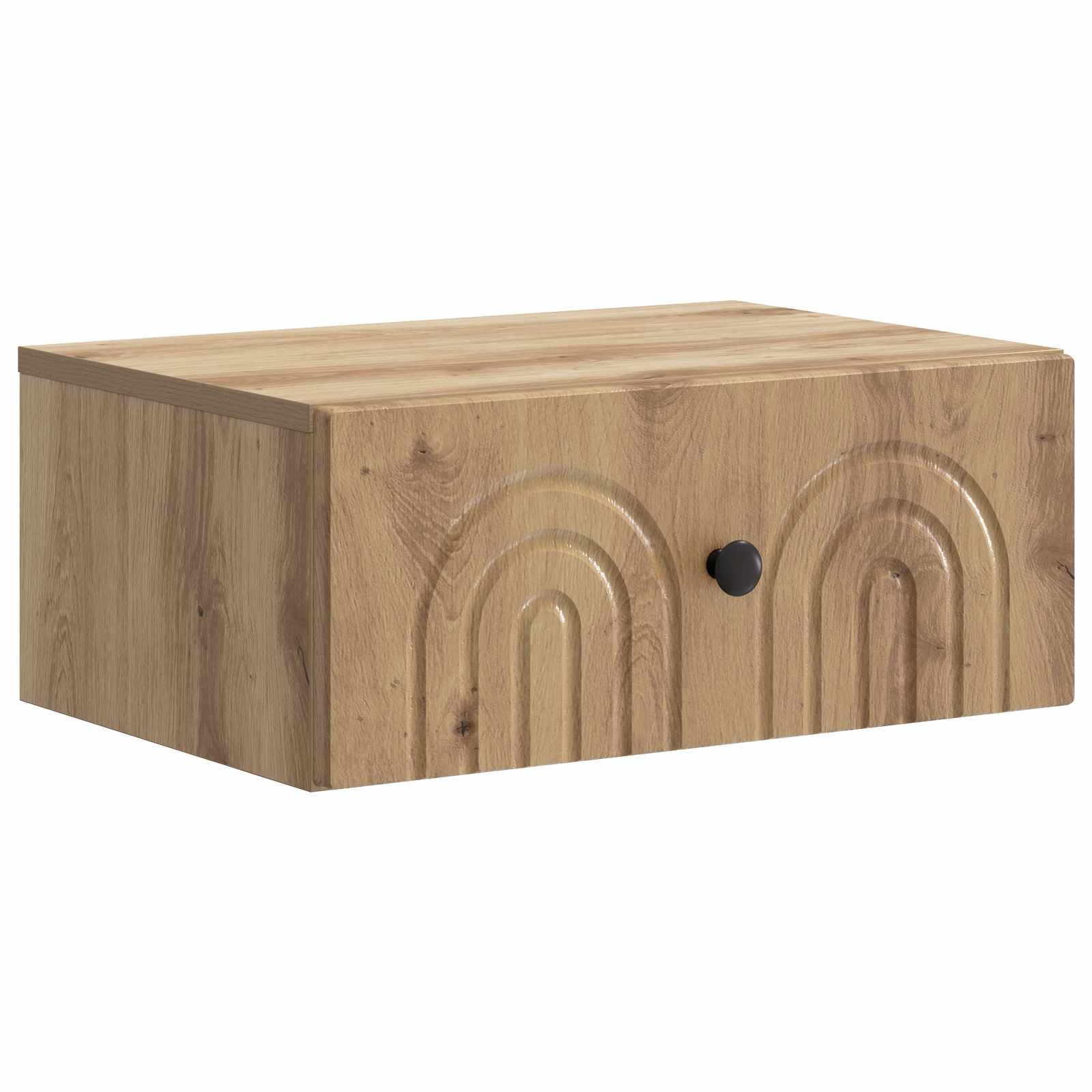 vidaXL Wandbeugel Bedkast 2 pcs Wit 49 x 34,5 x 20 cm Bewerkt hout