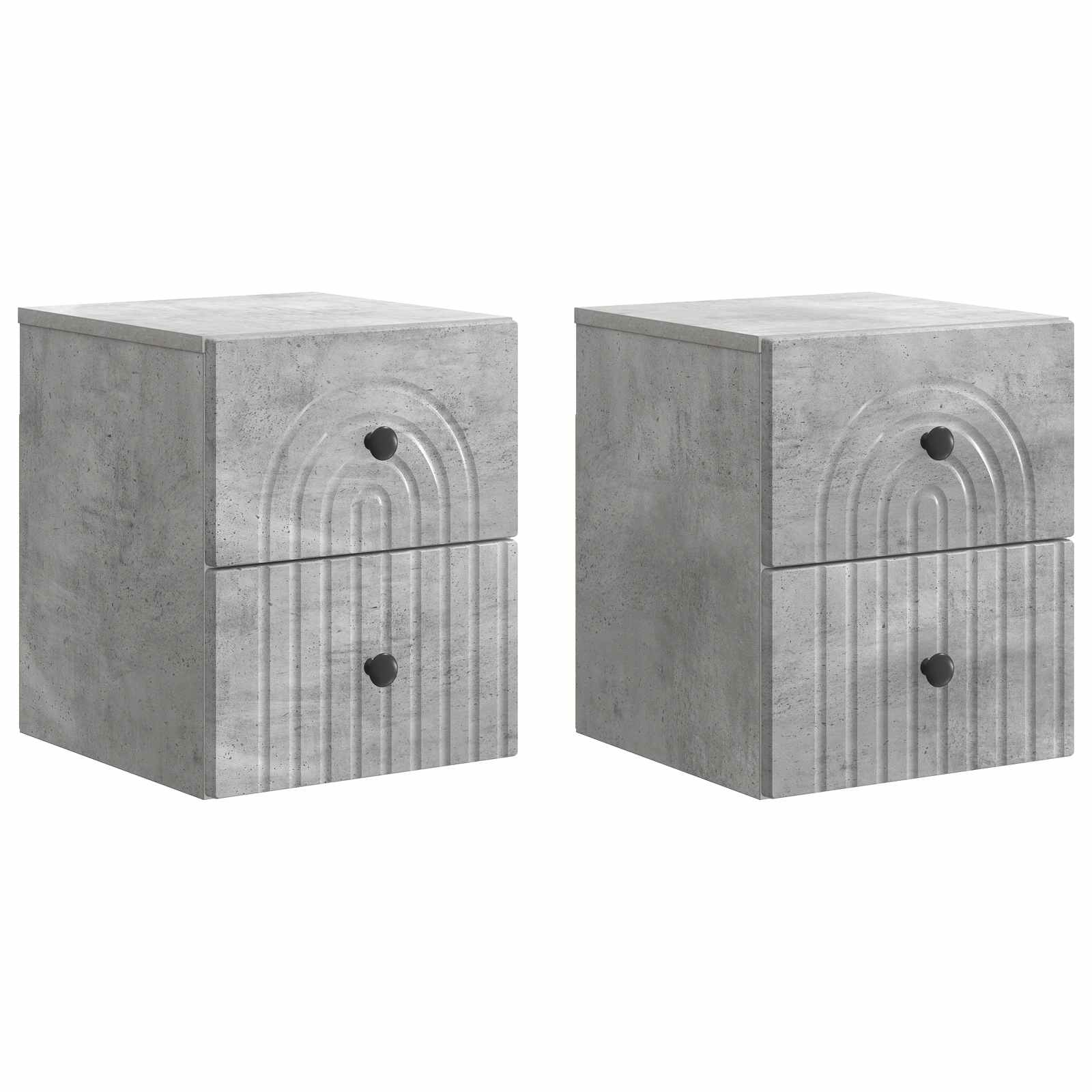 vidaXL Wandbeugel Bedkast 2 pcs Wit 33 x 34,5 x 40 cm Bewerkt hout