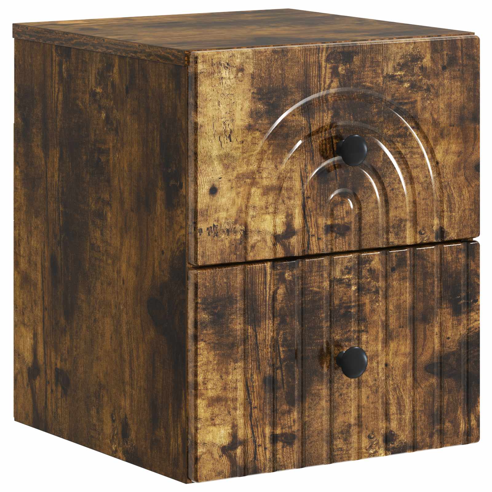 vidaXL Wandbeugel Bedkast 2 pcs Wit 33 x 34,5 x 40 cm Bewerkt hout