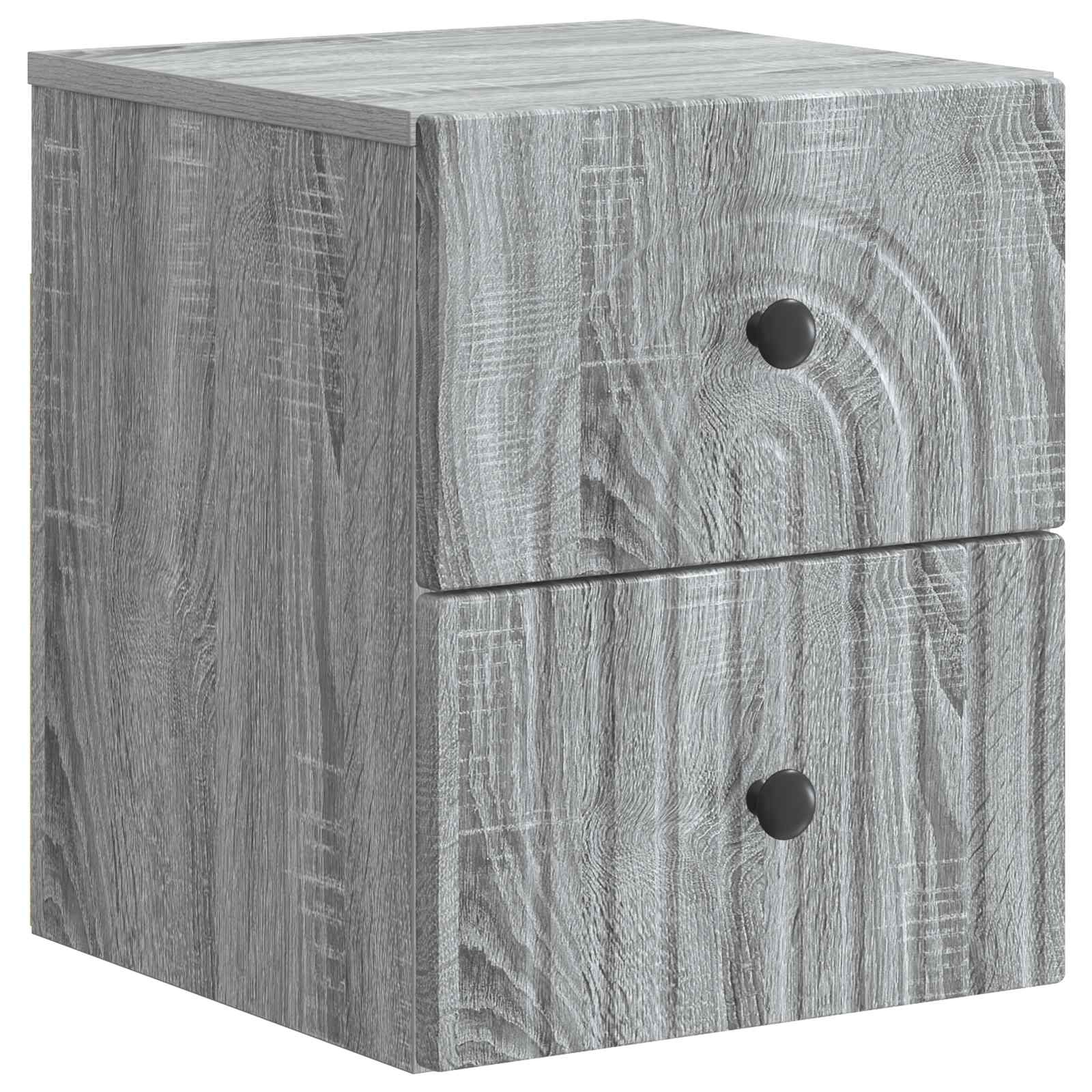 vidaXL Wandbeugel Bedkast 2 pcs Wit 33 x 34,5 x 40 cm Bewerkt hout