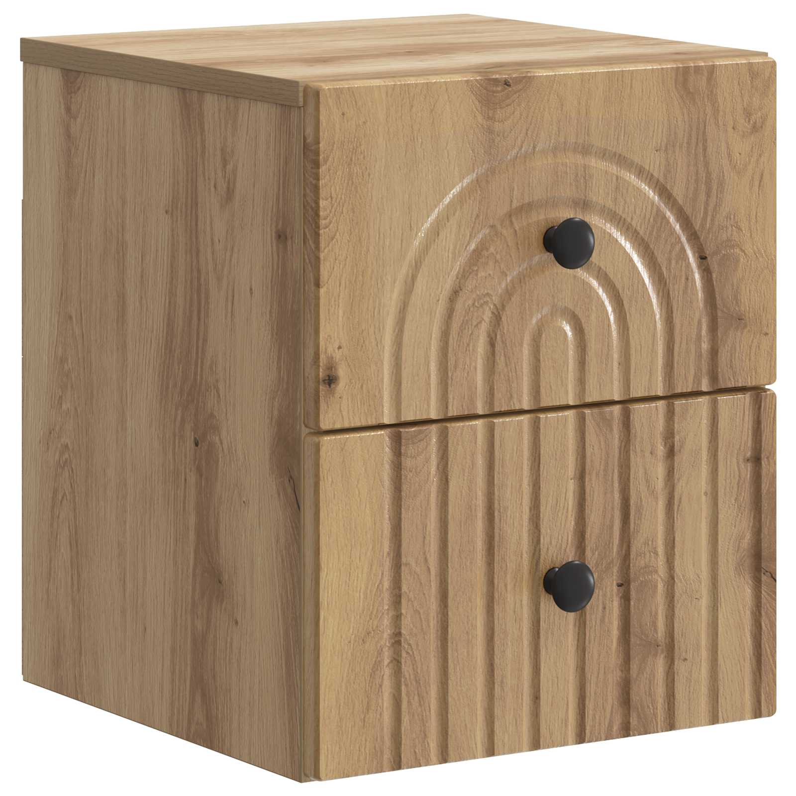 vidaXL Wandbeugel Bedkast 2 pcs Wit 33 x 34,5 x 40 cm Bewerkt hout