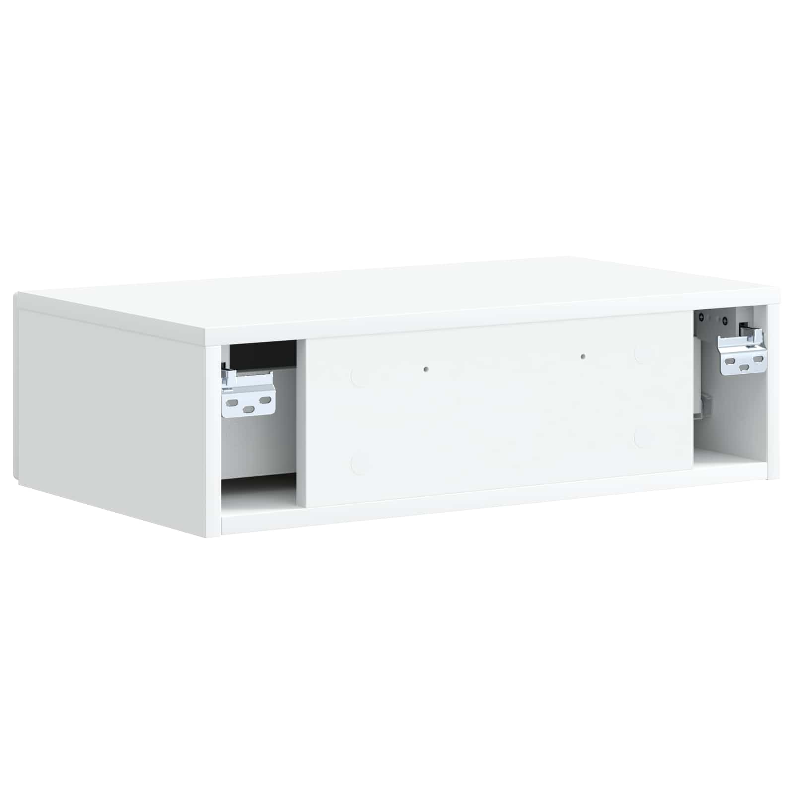 vidaXL Wandmontage Zijtafel Zwart 59 x 34,5 x 17 cm Bewerkt hout