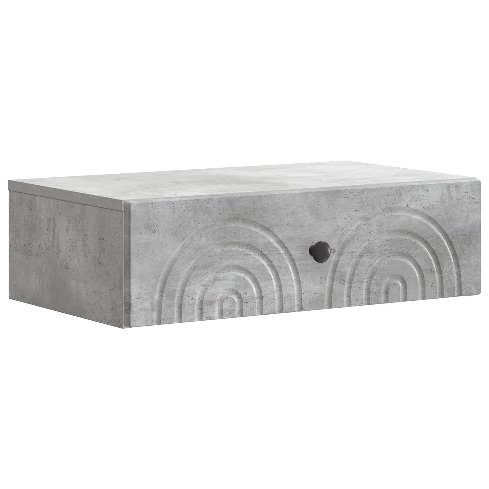 vidaXL Wandmontage Zijtafel Zwart 59 x 34,5 x 17 cm Bewerkt hout