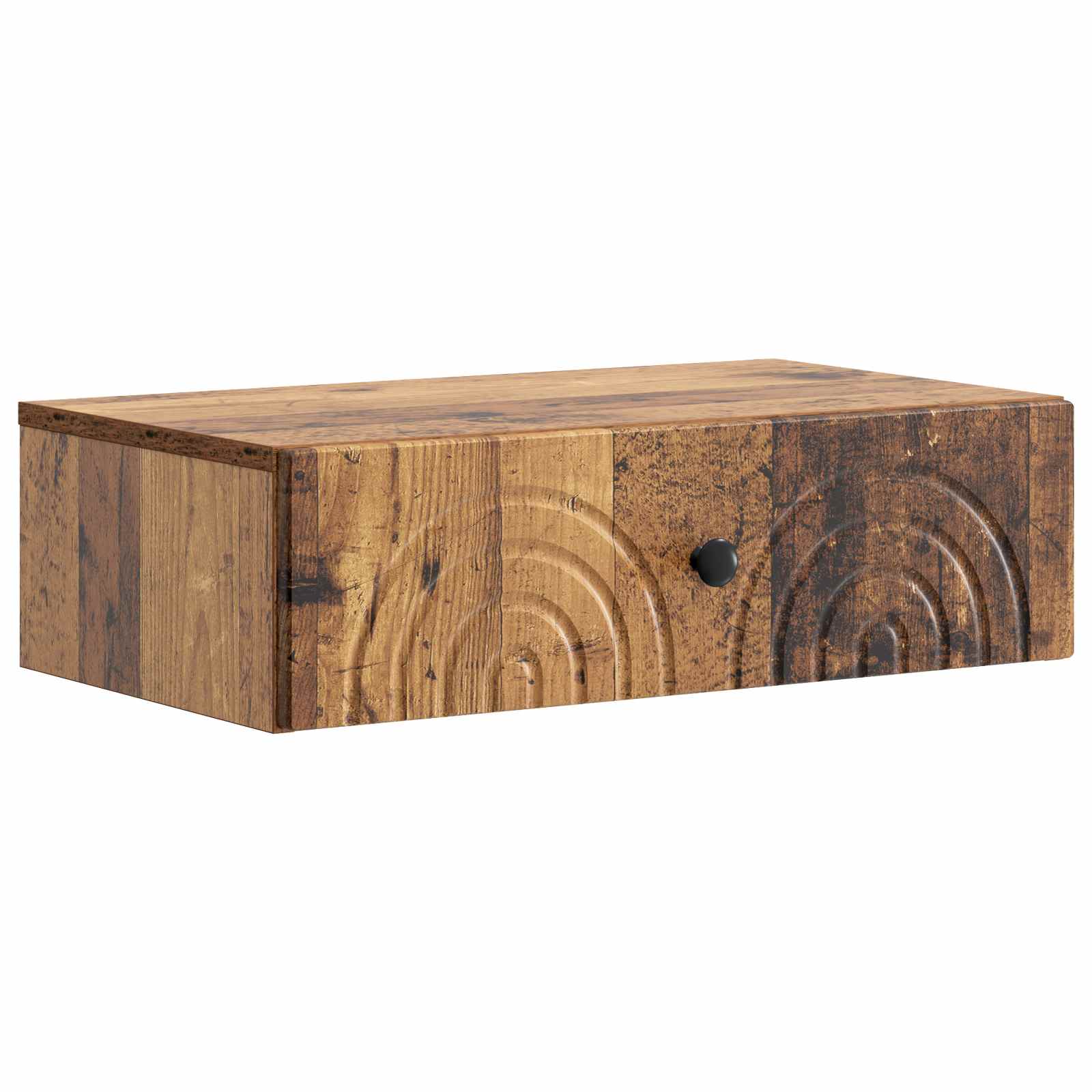 vidaXL Wandmontage Zijtafel Zwart 59 x 34,5 x 17 cm Bewerkt hout