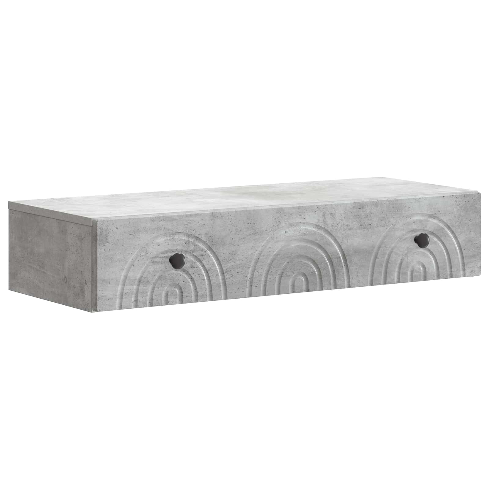 vidaXL Wandmontage Zijtafel Zwart 59 x 34,5 x 17 cm Bewerkt hout