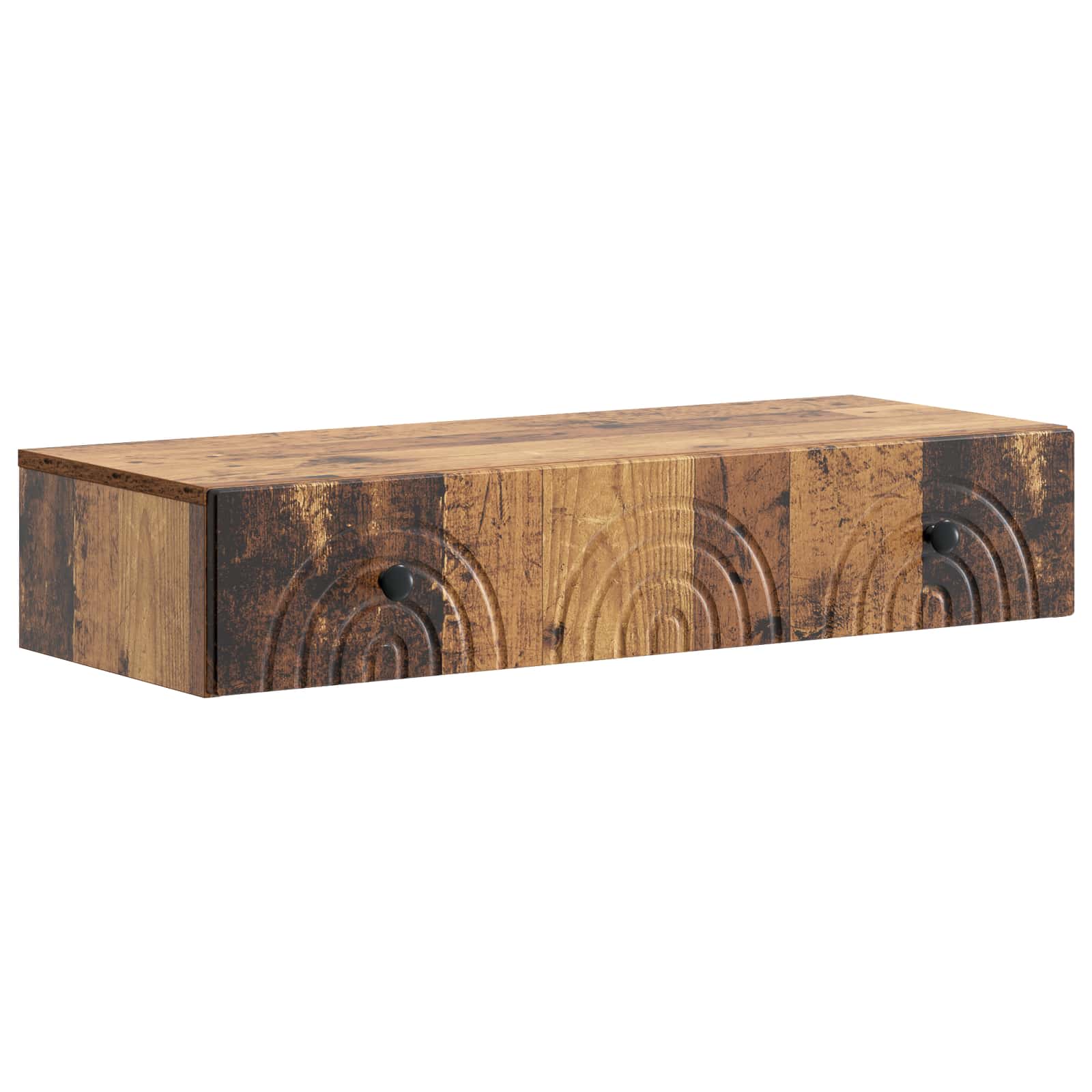 vidaXL Wandmontage Zijtafel Zwart 59 x 34,5 x 17 cm Bewerkt hout