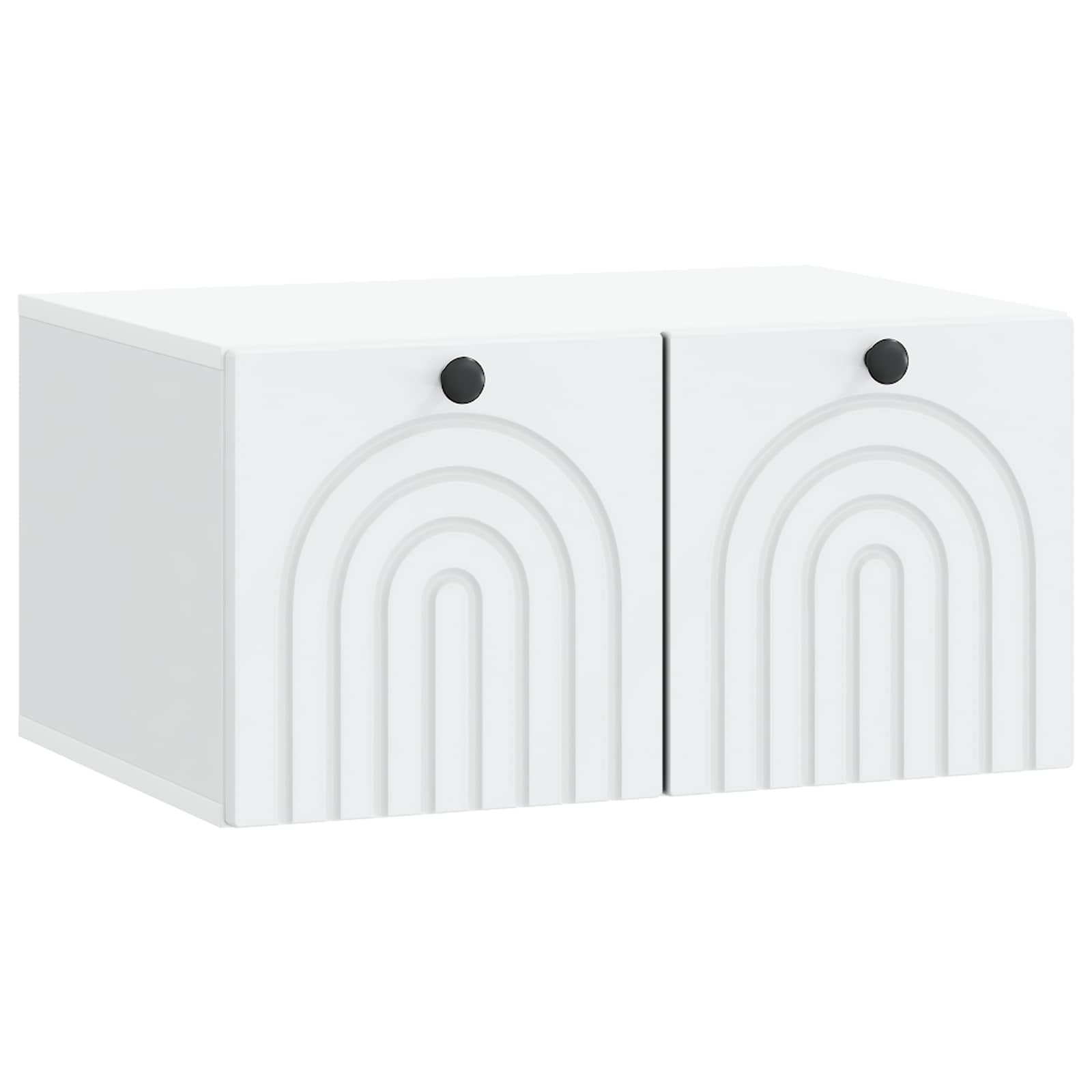 vidaXL Wandbeugel TV-kast Zwart 59,5 x 41 x 30 cm Bewerkt hout