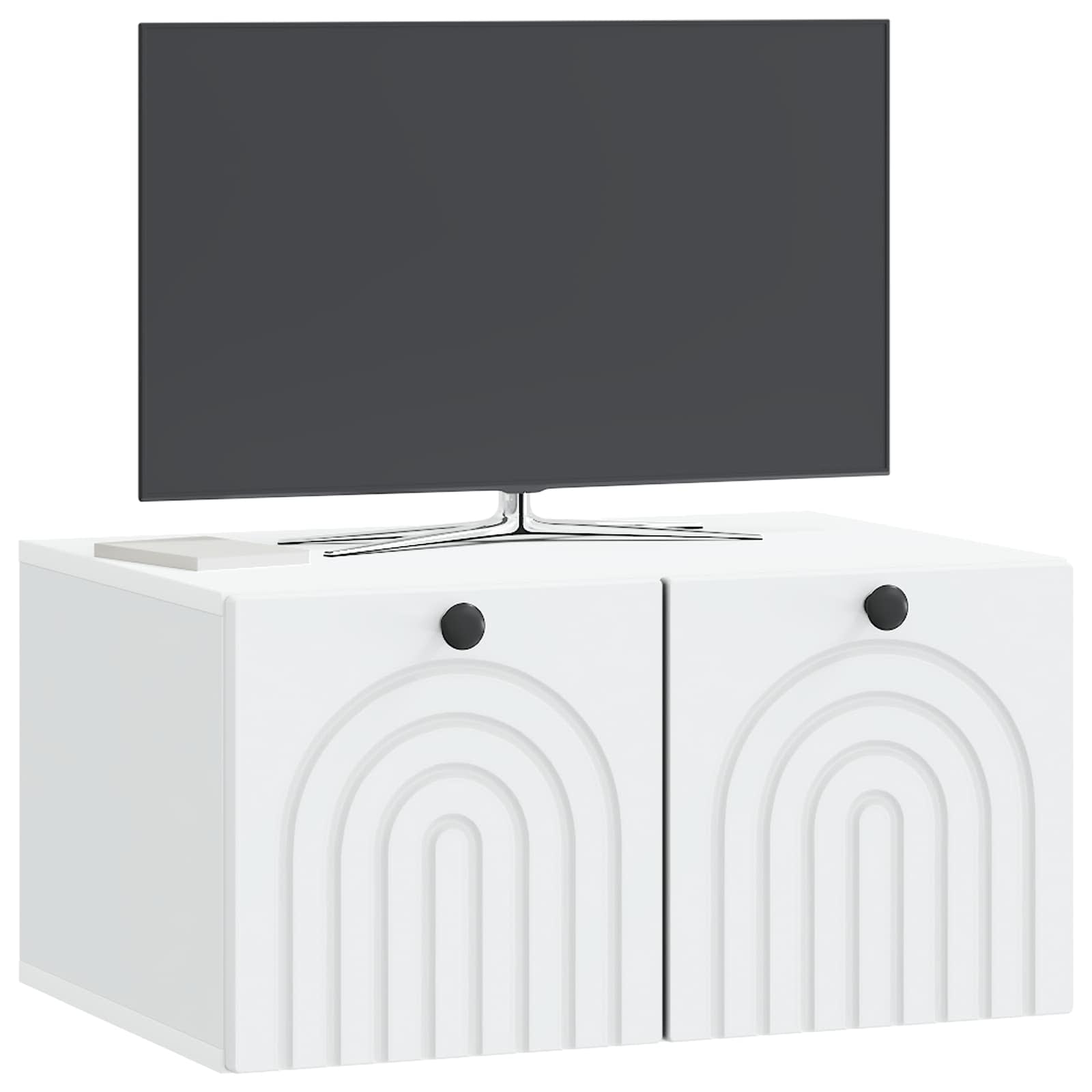 vidaXL Wandbeugel TV-kast Zwart 59,5 x 41 x 30 cm Bewerkt hout