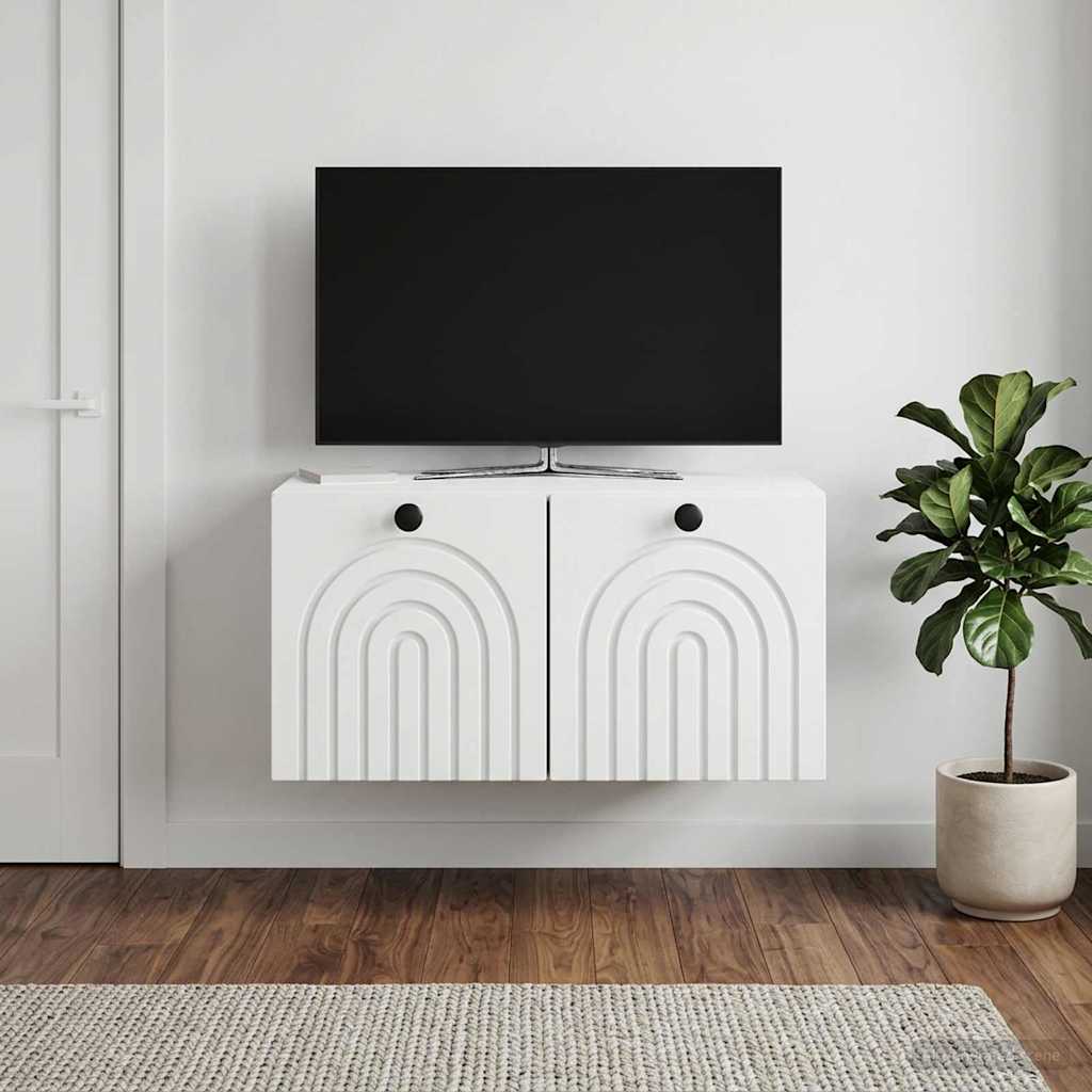 vidaXL Wandbeugel TV-kast Zwart 59,5 x 41 x 30 cm Bewerkt hout