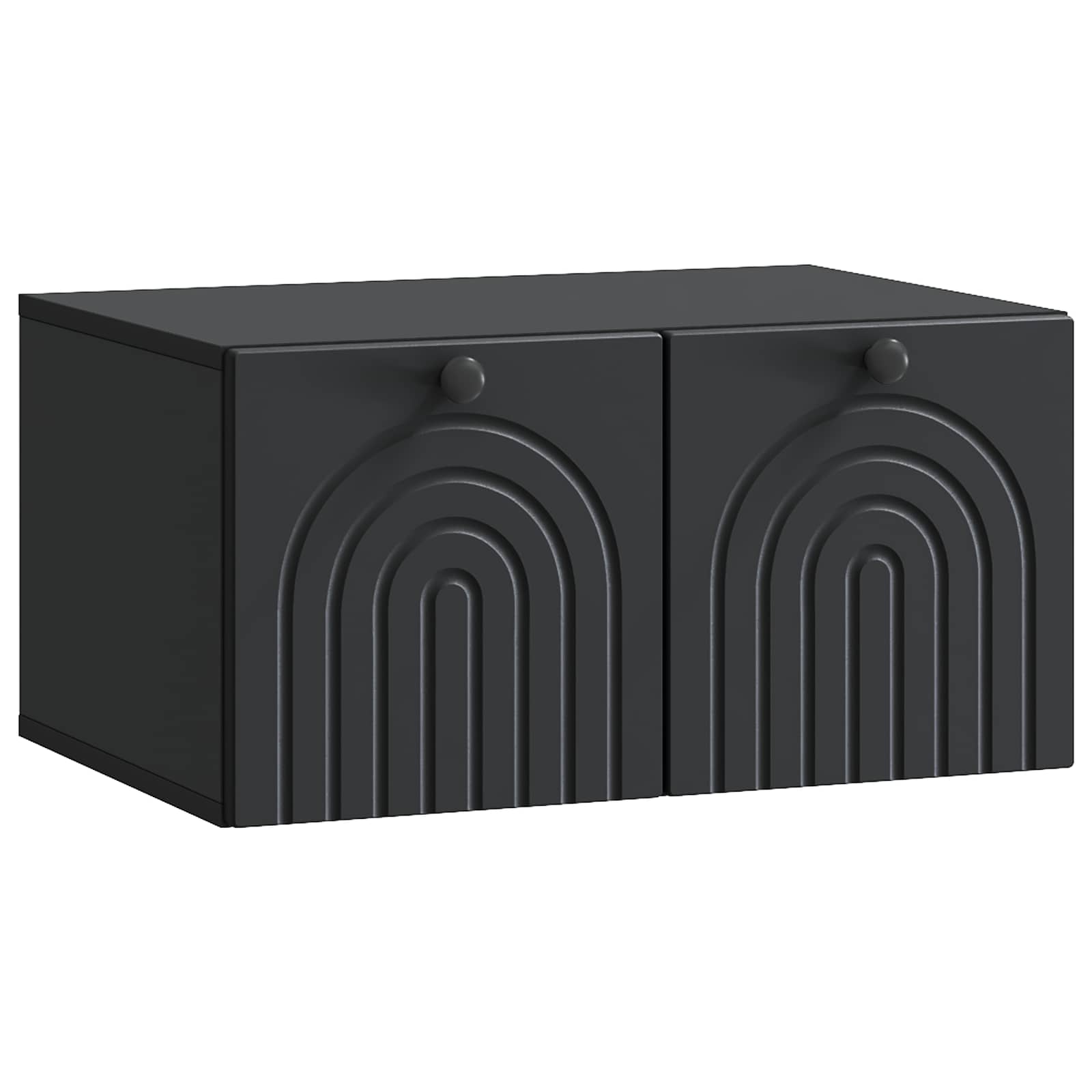 vidaXL Wandbeugel TV-kast Zwart 59,5 x 41 x 30 cm Bewerkt hout