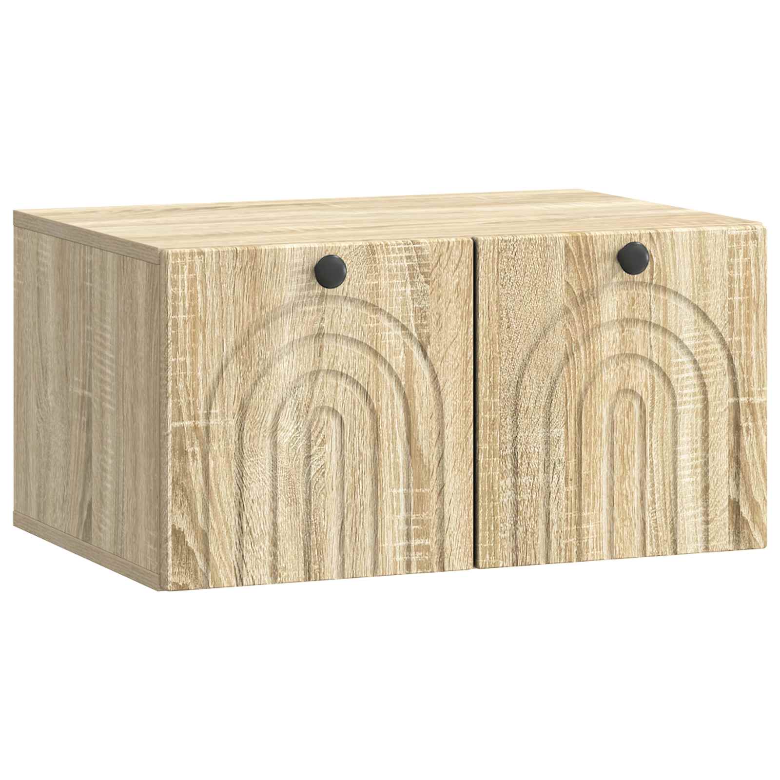 vidaXL Wandbeugel TV-kast Zwart 59,5 x 41 x 30 cm Bewerkt hout