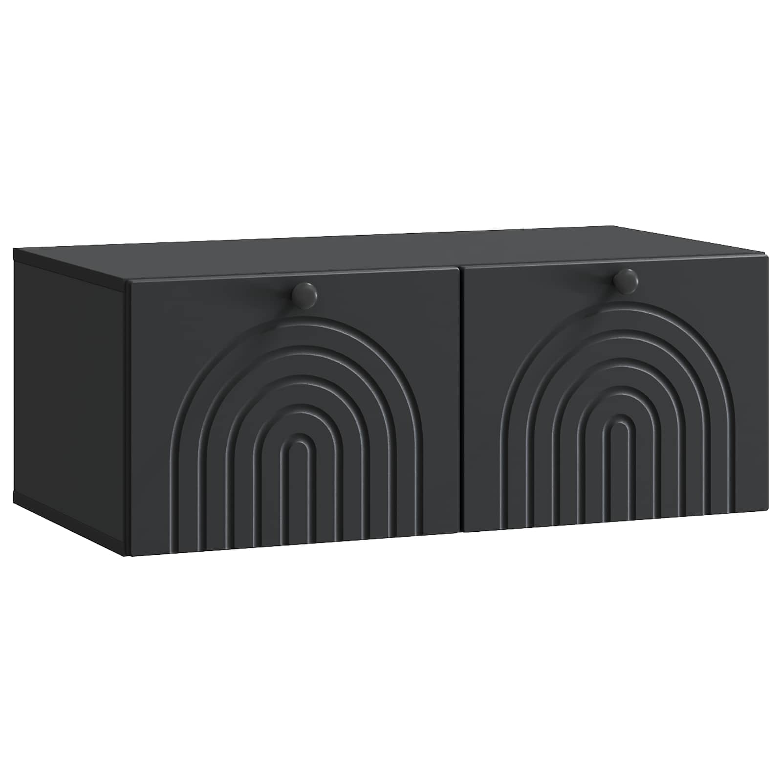 vidaXL Wandbeugel TV-kast Zwart 59,5 x 41 x 30 cm Bewerkt hout