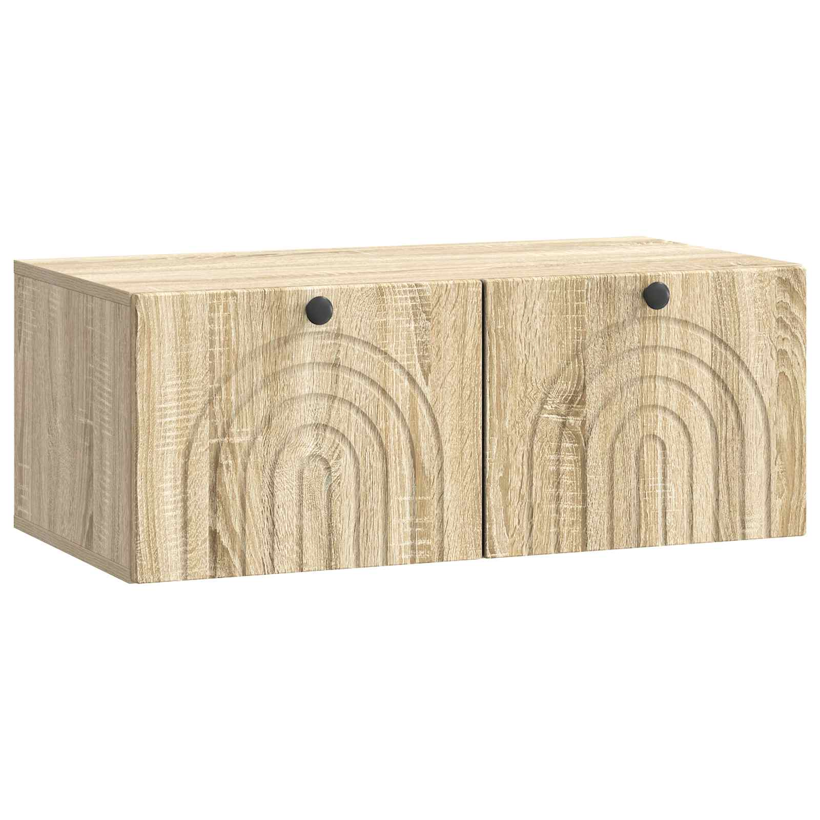vidaXL Wandbeugel TV-kast Zwart 59,5 x 41 x 30 cm Bewerkt hout