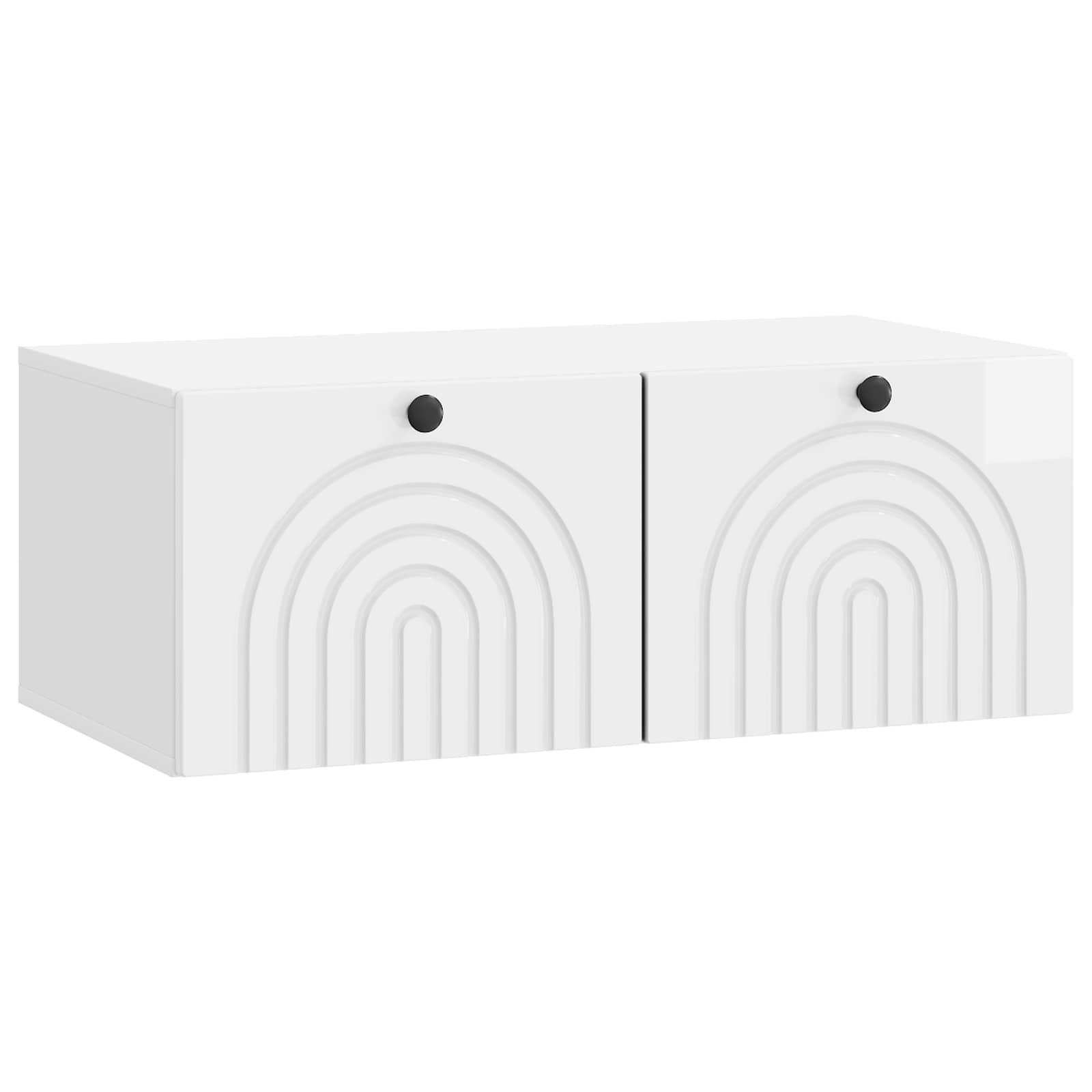vidaXL Wandbeugel TV-kast Zwart 59,5 x 41 x 30 cm Bewerkt hout