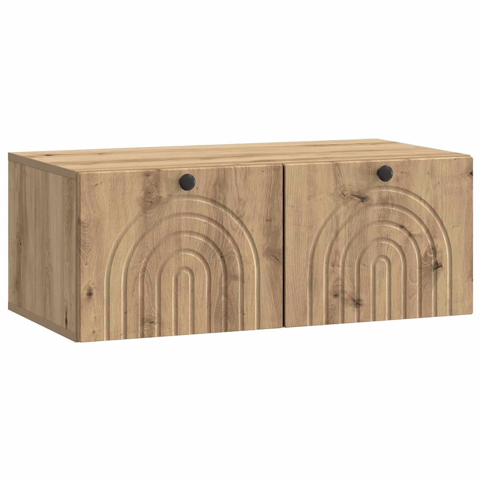 vidaXL Wandbeugel TV-kast Zwart 59,5 x 41 x 30 cm Bewerkt hout