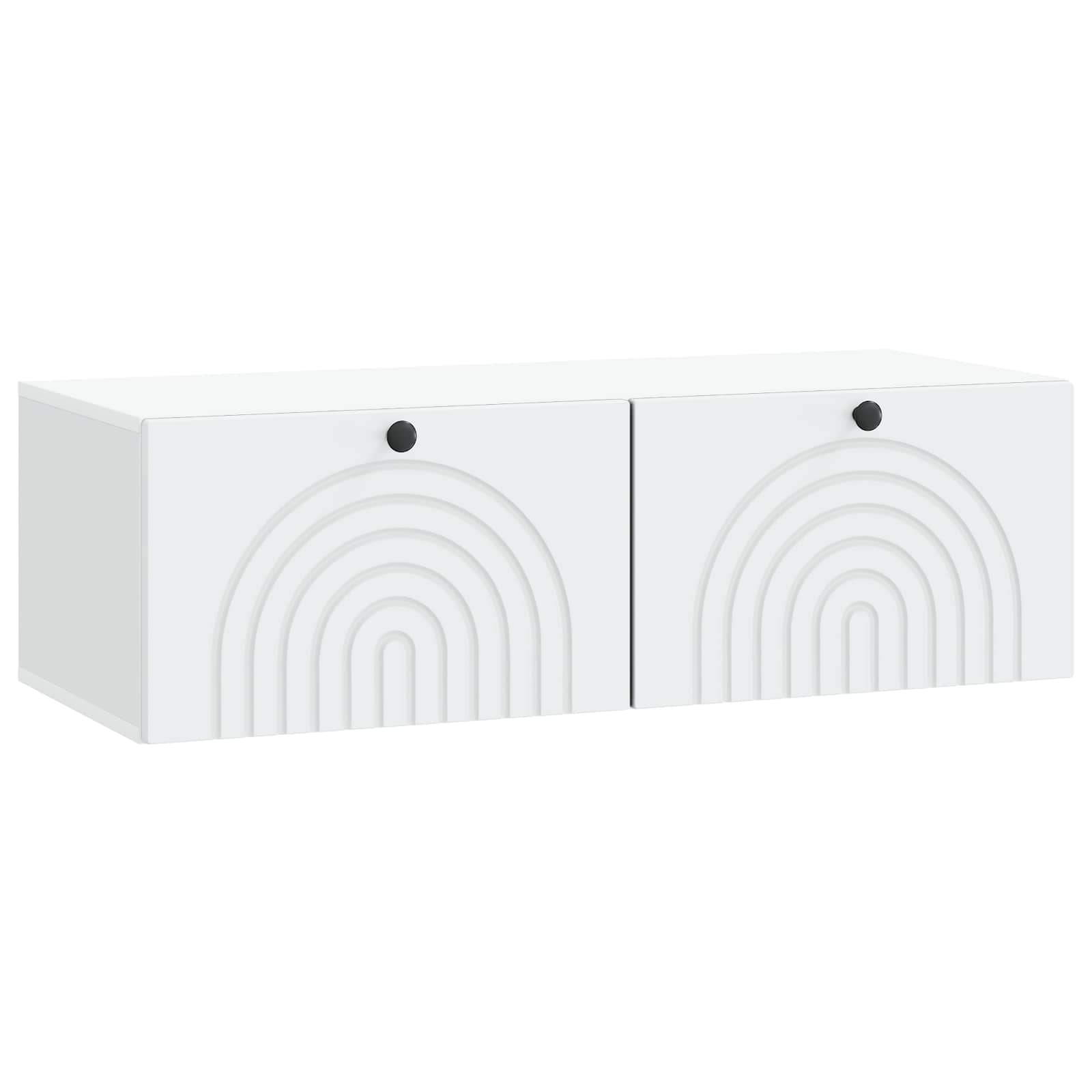 vidaXL Wandbeugel TV-kast Zwart 59,5 x 41 x 30 cm Bewerkt hout