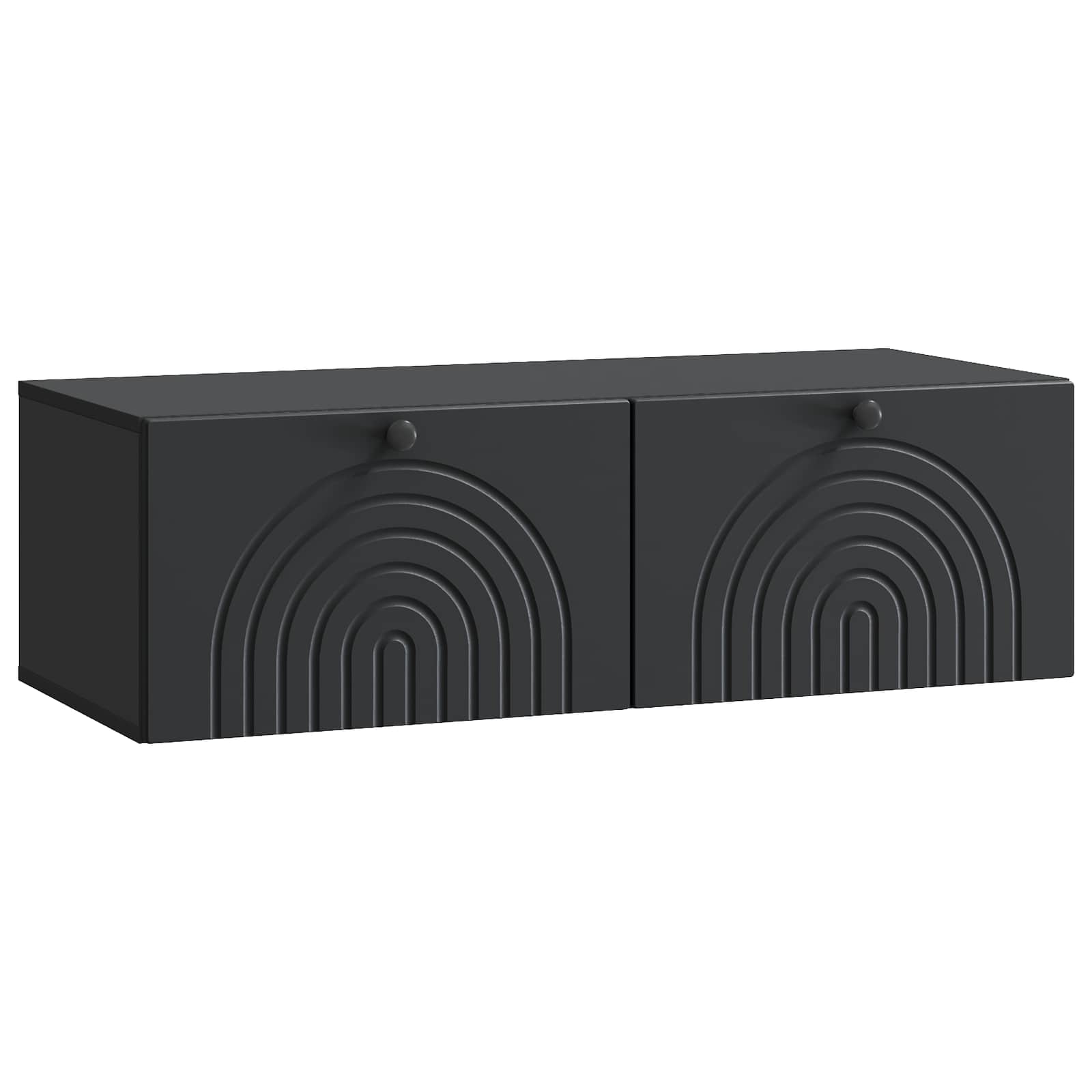 vidaXL Wandbeugel TV-kast Zwart 59,5 x 41 x 30 cm Bewerkt hout