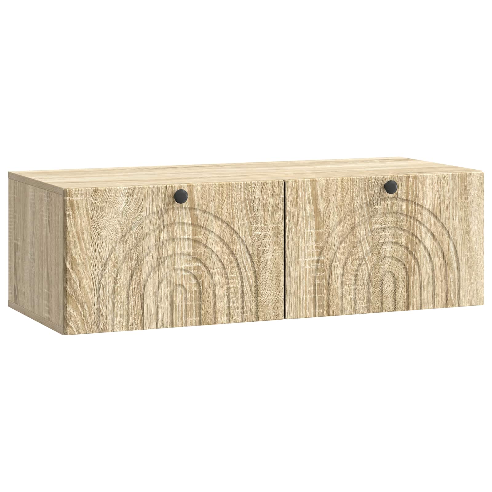 vidaXL Wandbeugel TV-kast Zwart 59,5 x 41 x 30 cm Bewerkt hout