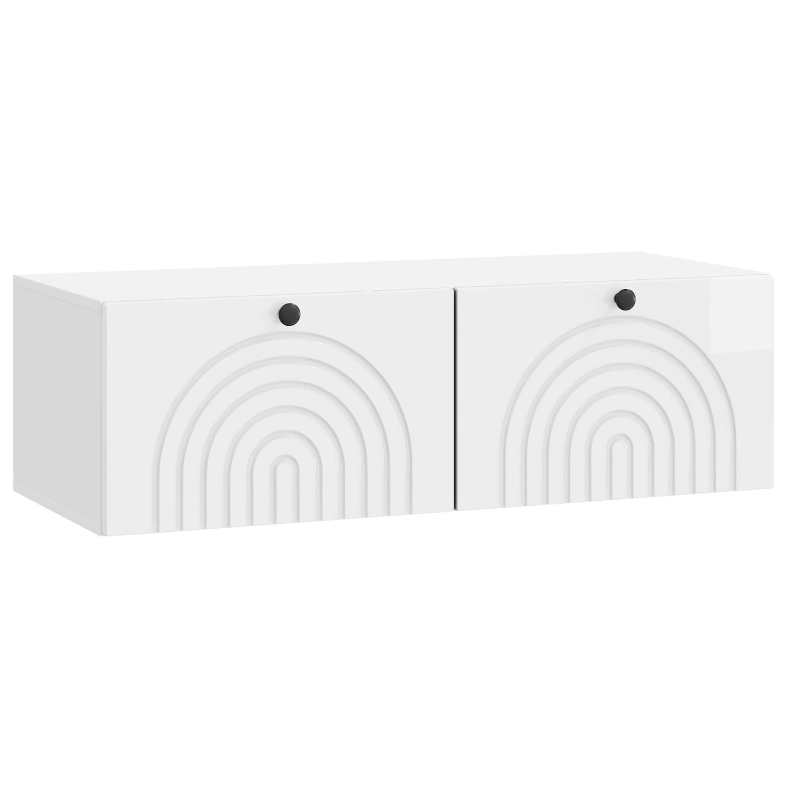 vidaXL Wandbeugel TV-kast Zwart 59,5 x 41 x 30 cm Bewerkt hout