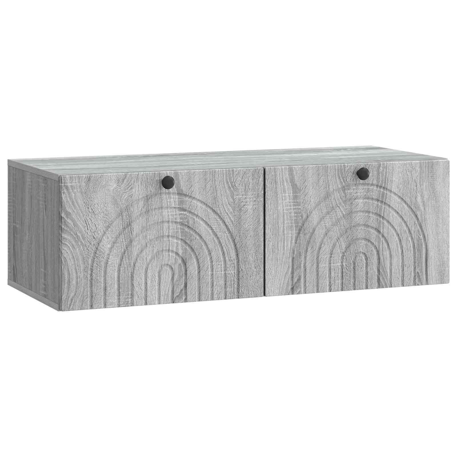 vidaXL Wandbeugel TV-kast Zwart 59,5 x 41 x 30 cm Bewerkt hout