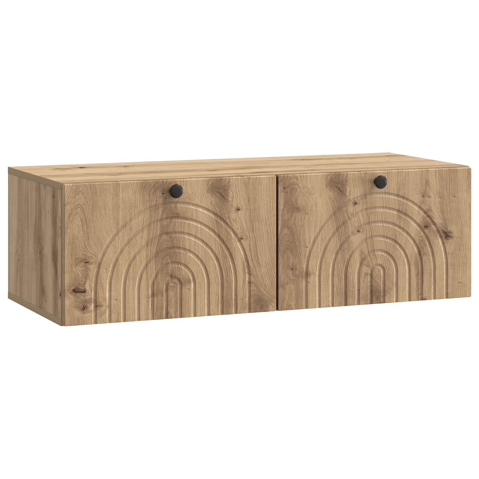 vidaXL Wandbeugel TV-kast Zwart 59,5 x 41 x 30 cm Bewerkt hout