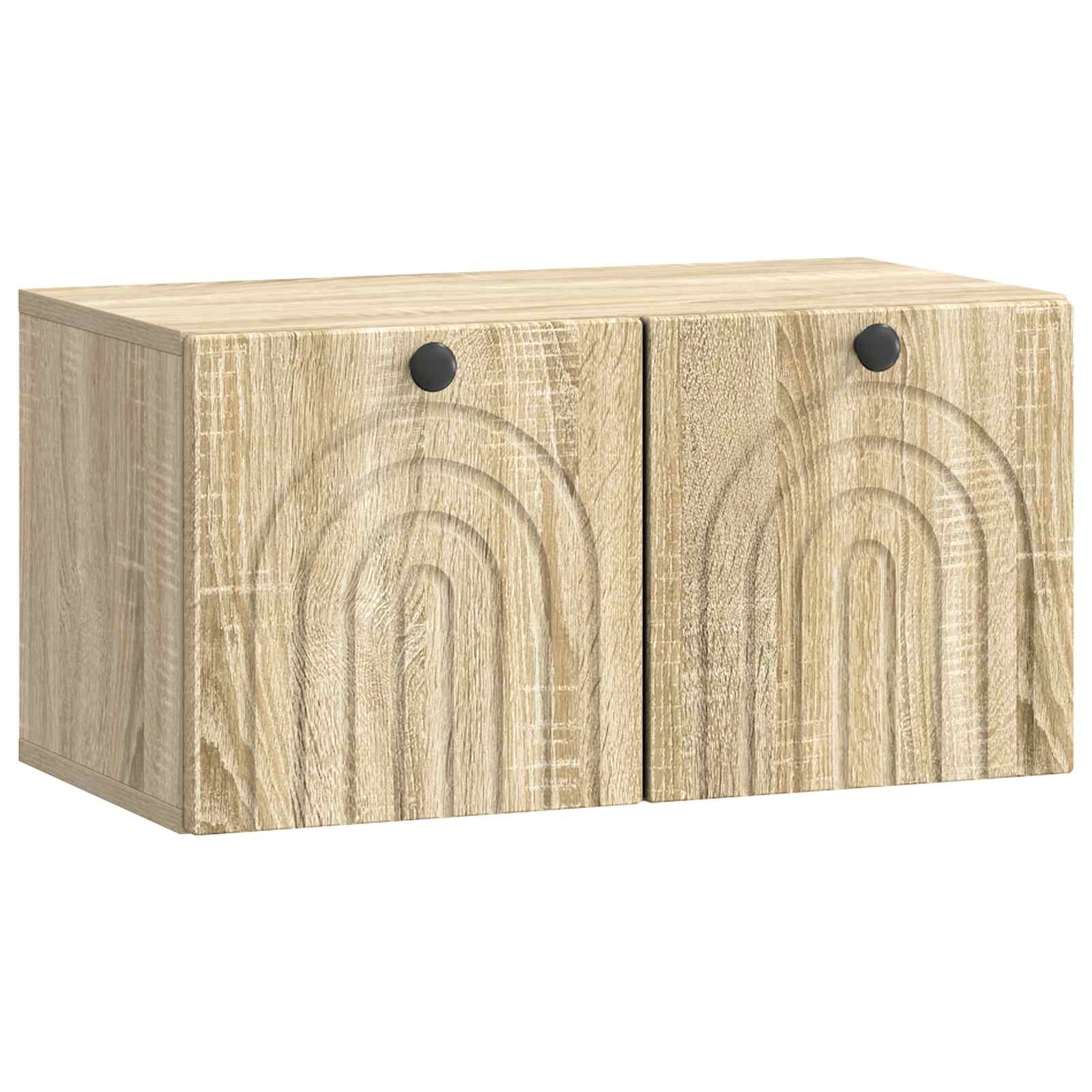 vidaXL Wandbeugel TV-kast Zwart 59,5 x 41 x 30 cm Bewerkt hout