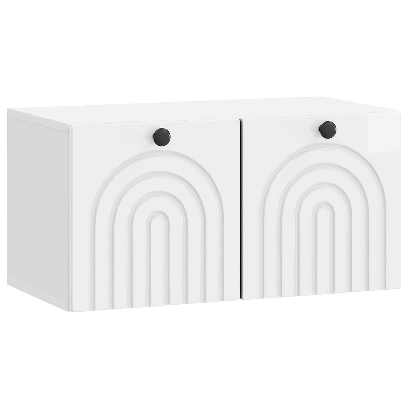 vidaXL Wandbeugel TV-kast Zwart 59,5 x 41 x 30 cm Bewerkt hout