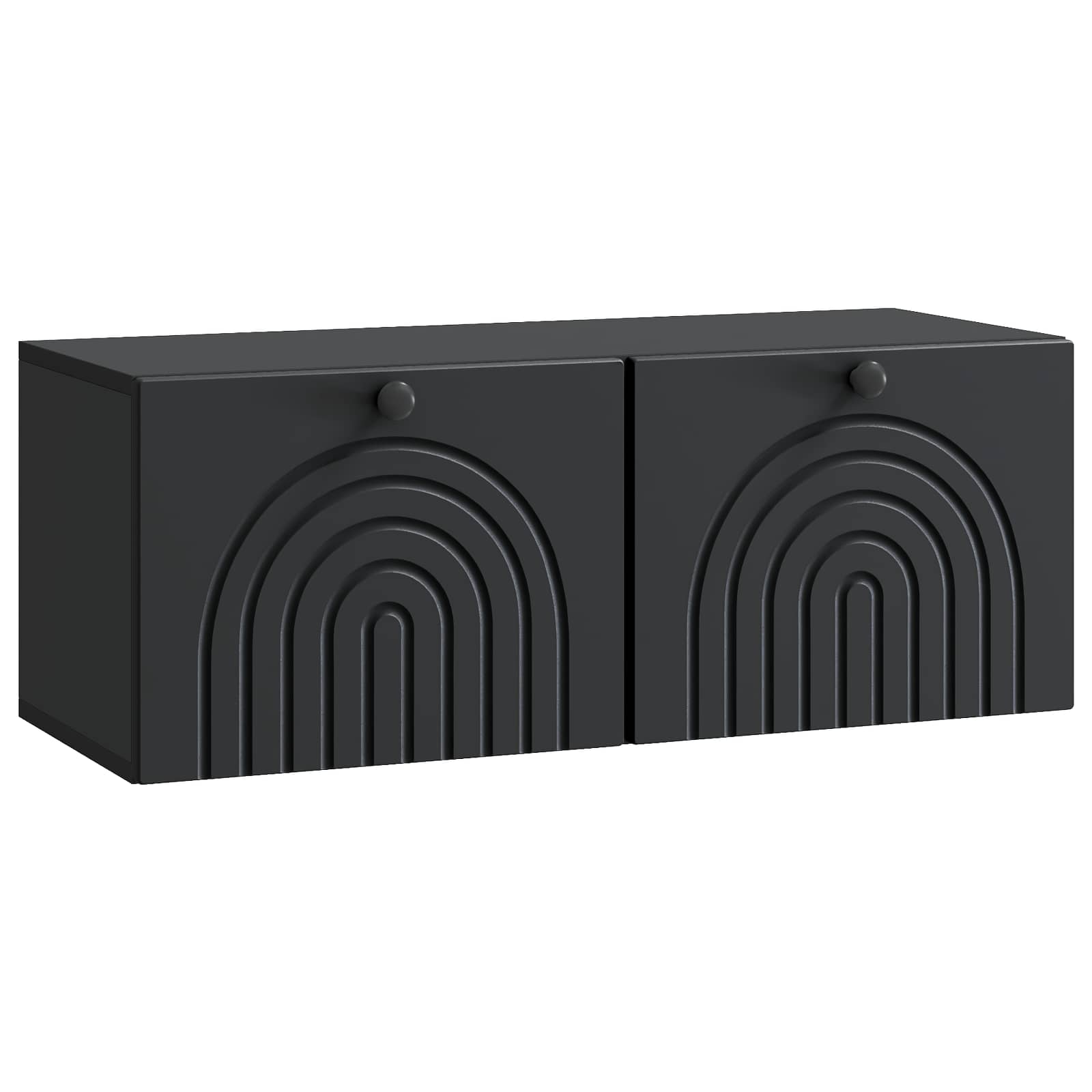 vidaXL Wandbeugel TV-kast Zwart 59,5 x 41 x 30 cm Bewerkt hout