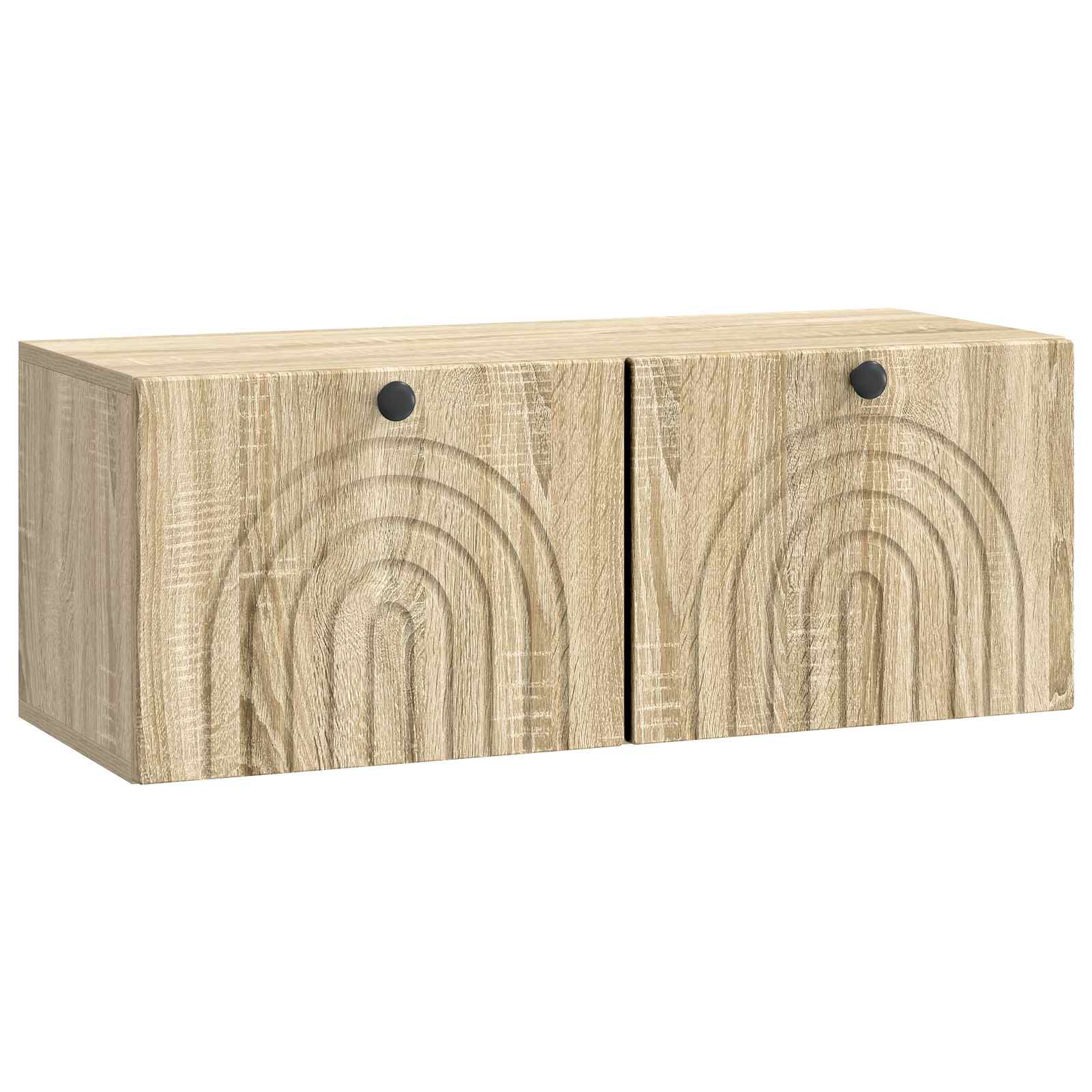 vidaXL Wandbeugel TV-kast Zwart 59,5 x 41 x 30 cm Bewerkt hout