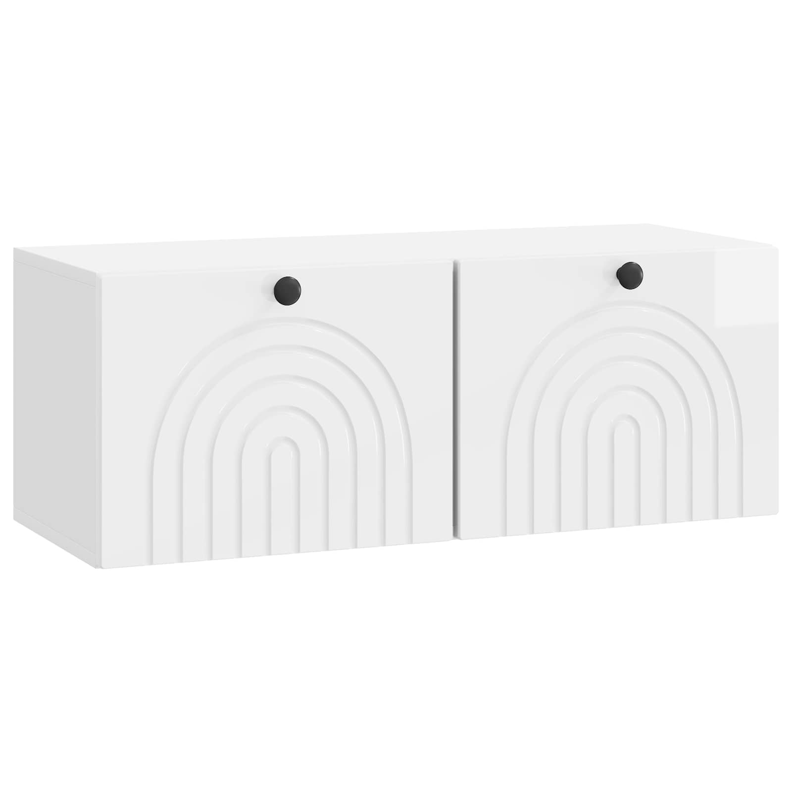 vidaXL Wandbeugel TV-kast Zwart 59,5 x 41 x 30 cm Bewerkt hout