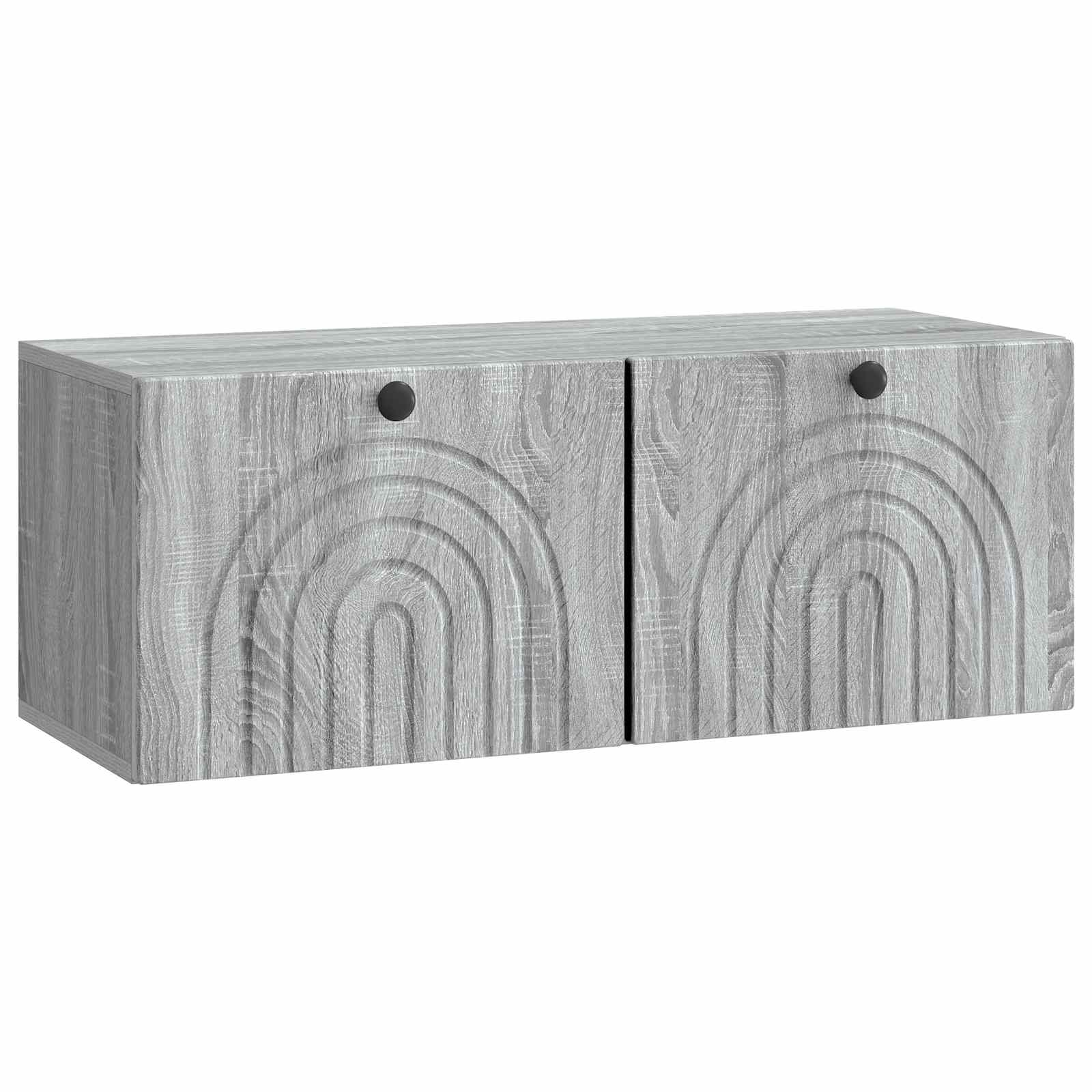 vidaXL Wandbeugel TV-kast Zwart 59,5 x 41 x 30 cm Bewerkt hout