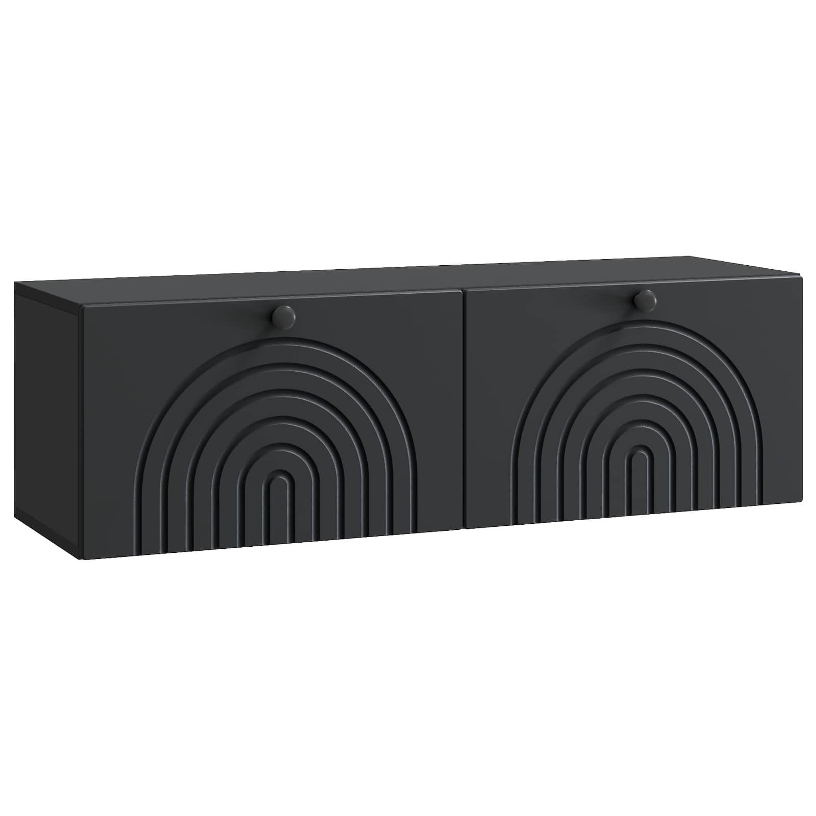 vidaXL Wandbeugel TV-kast Zwart 59,5 x 41 x 30 cm Bewerkt hout