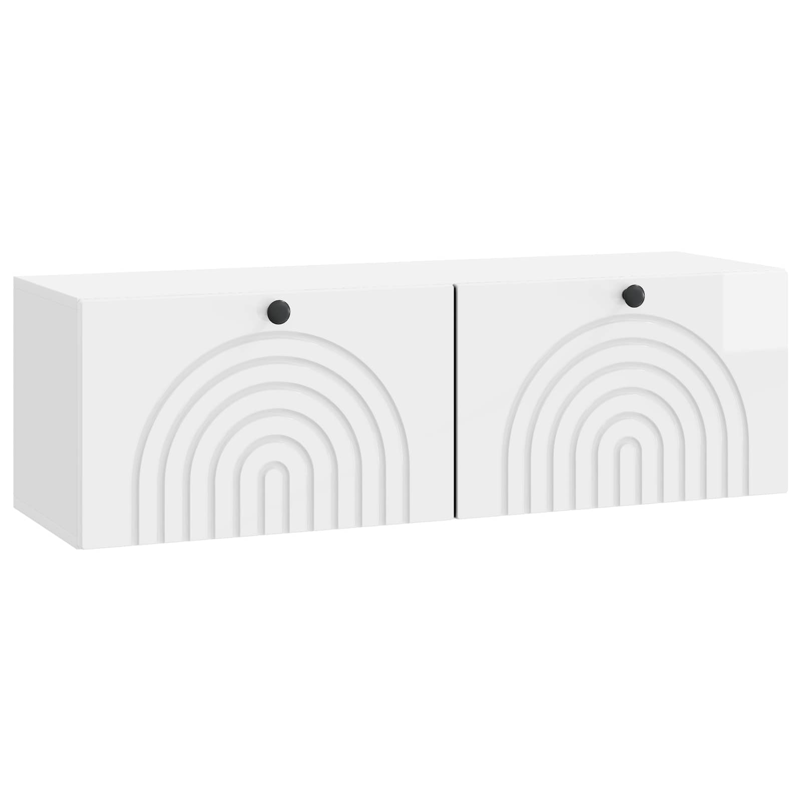vidaXL Wandbeugel TV-kast Zwart 59,5 x 41 x 30 cm Bewerkt hout
