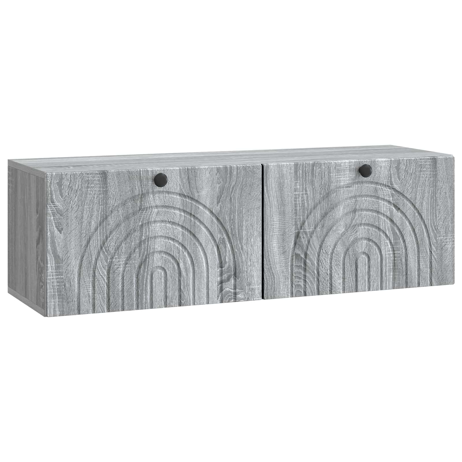 vidaXL Wandbeugel TV-kast Zwart 59,5 x 41 x 30 cm Bewerkt hout