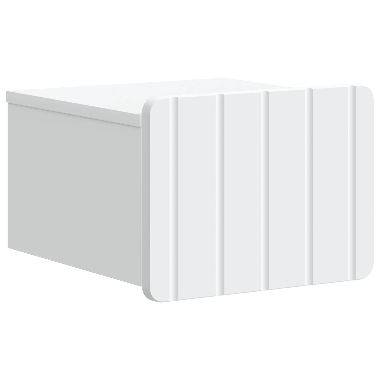 vidaXL Wandbeugel Bedkast 2 pcs Wit 33 x 34,5 x 24 cm Bewerkt hout