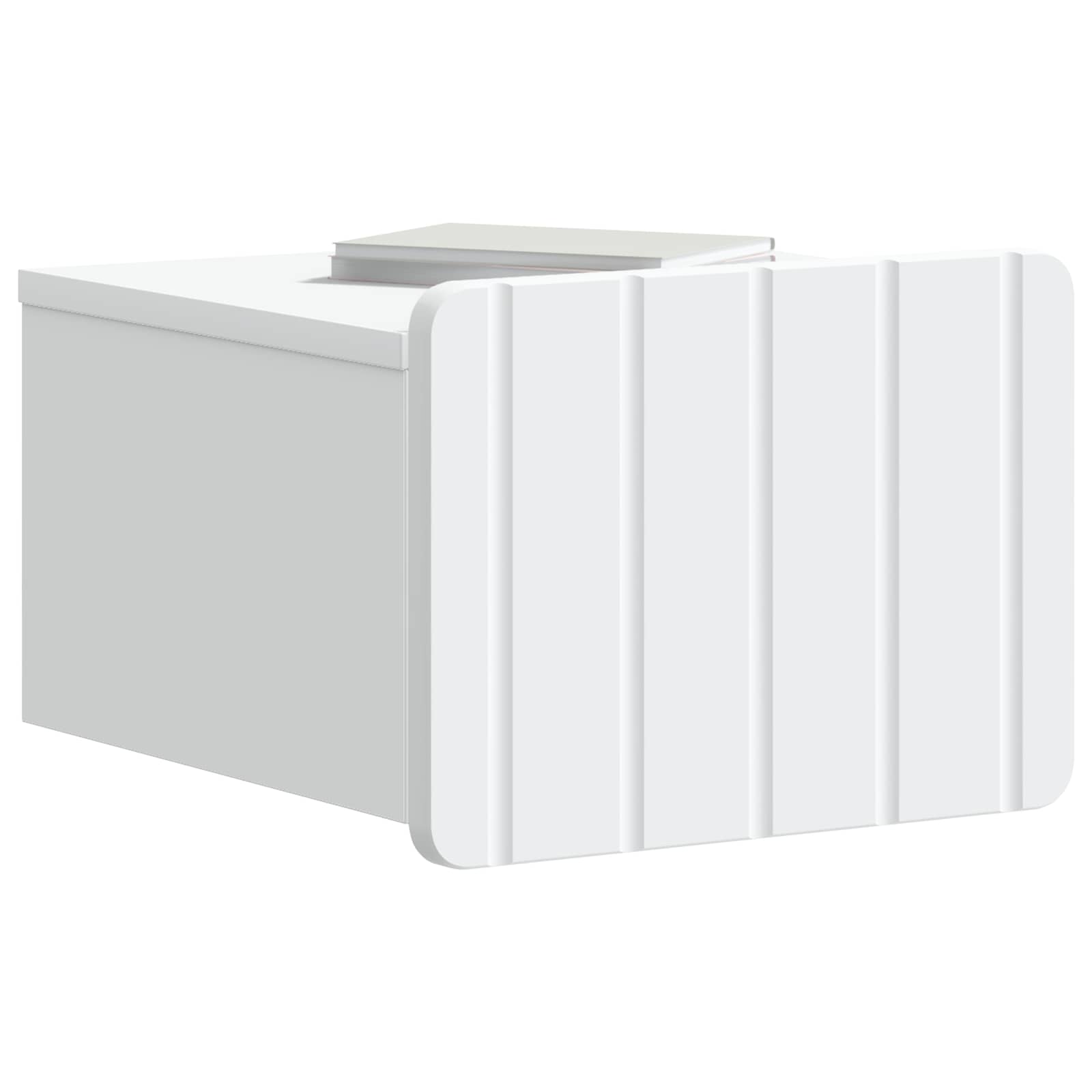 vidaXL Wandbeugel Bedkast 2 pcs Wit 33 x 34,5 x 24 cm Bewerkt hout