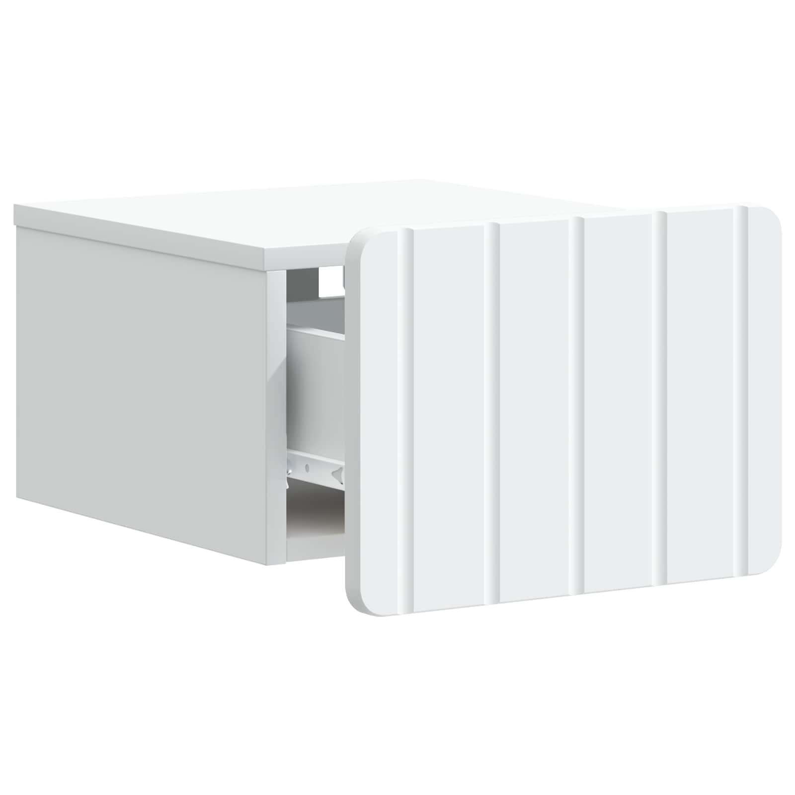 vidaXL Wandbeugel Bedkast 2 pcs Wit 33 x 34,5 x 24 cm Bewerkt hout