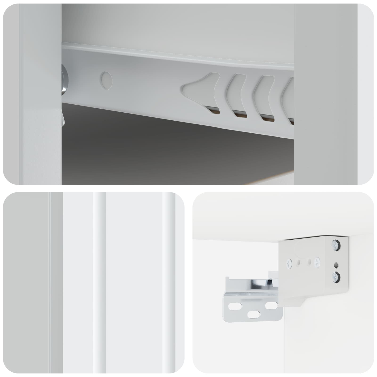 vidaXL Wandbeugel Bedkast 2 pcs Wit 33 x 34,5 x 24 cm Bewerkt hout