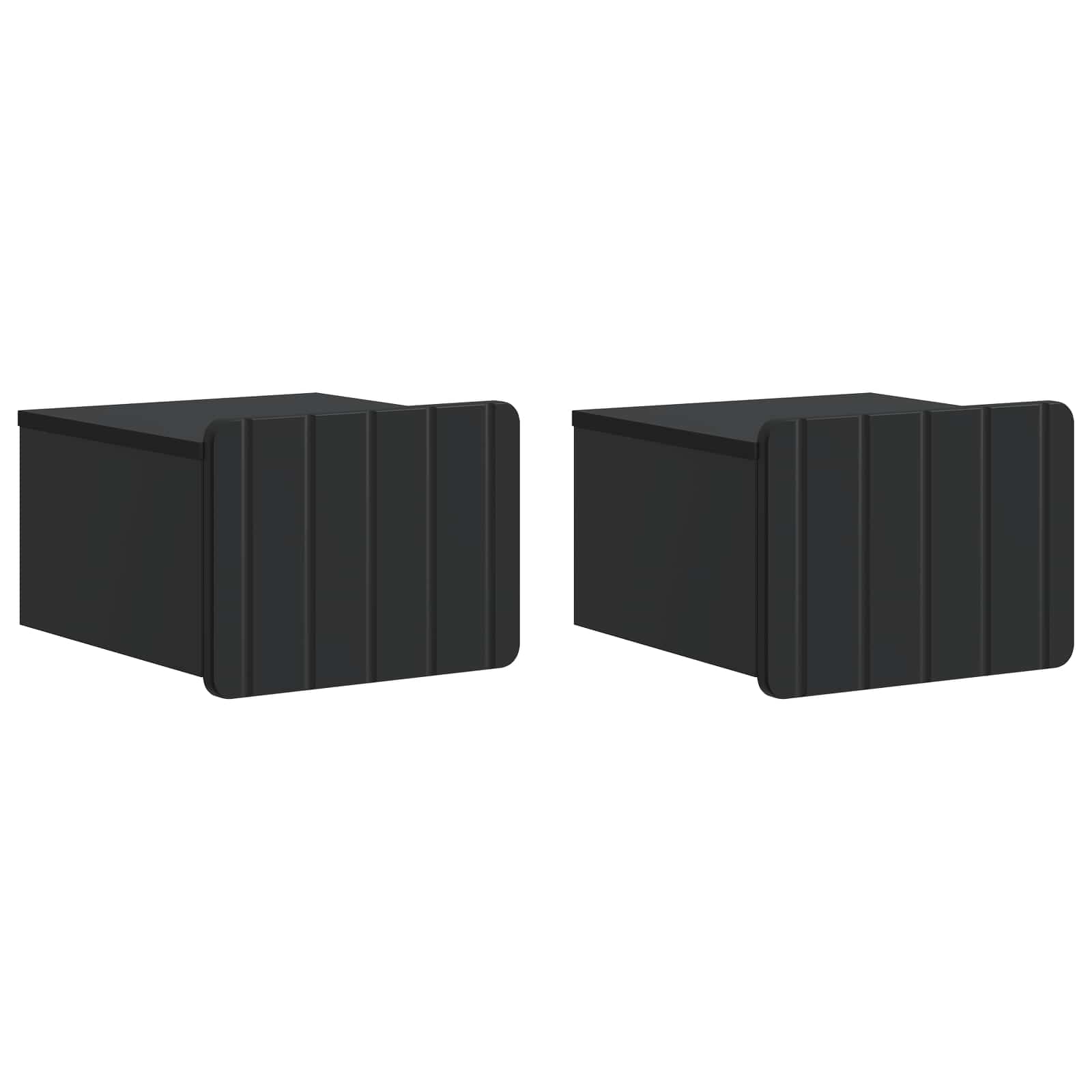 vidaXL Wandbeugel Bedkast 2 pcs Wit 33 x 34,5 x 24 cm Bewerkt hout