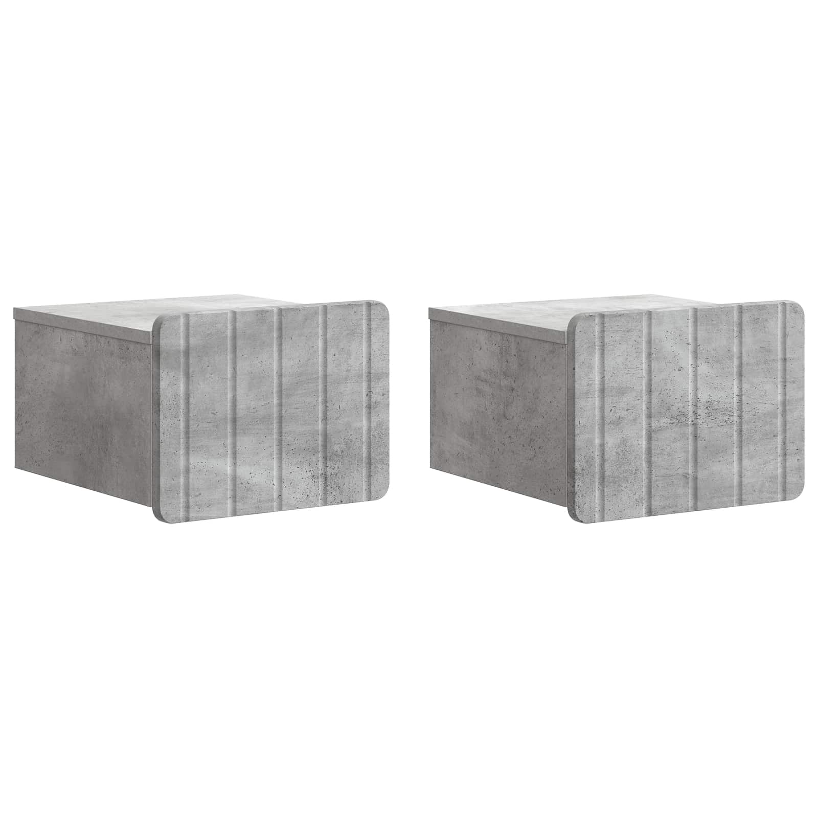 vidaXL Wandbeugel Bedkast 2 pcs Wit 33 x 34,5 x 24 cm Bewerkt hout