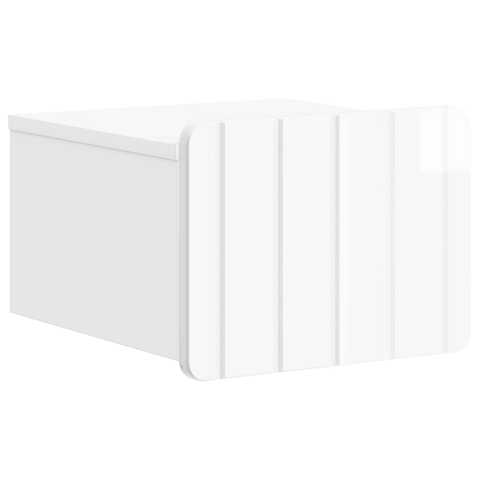 vidaXL Wandbeugel Bedkast 2 pcs Wit 33 x 34,5 x 24 cm Bewerkt hout