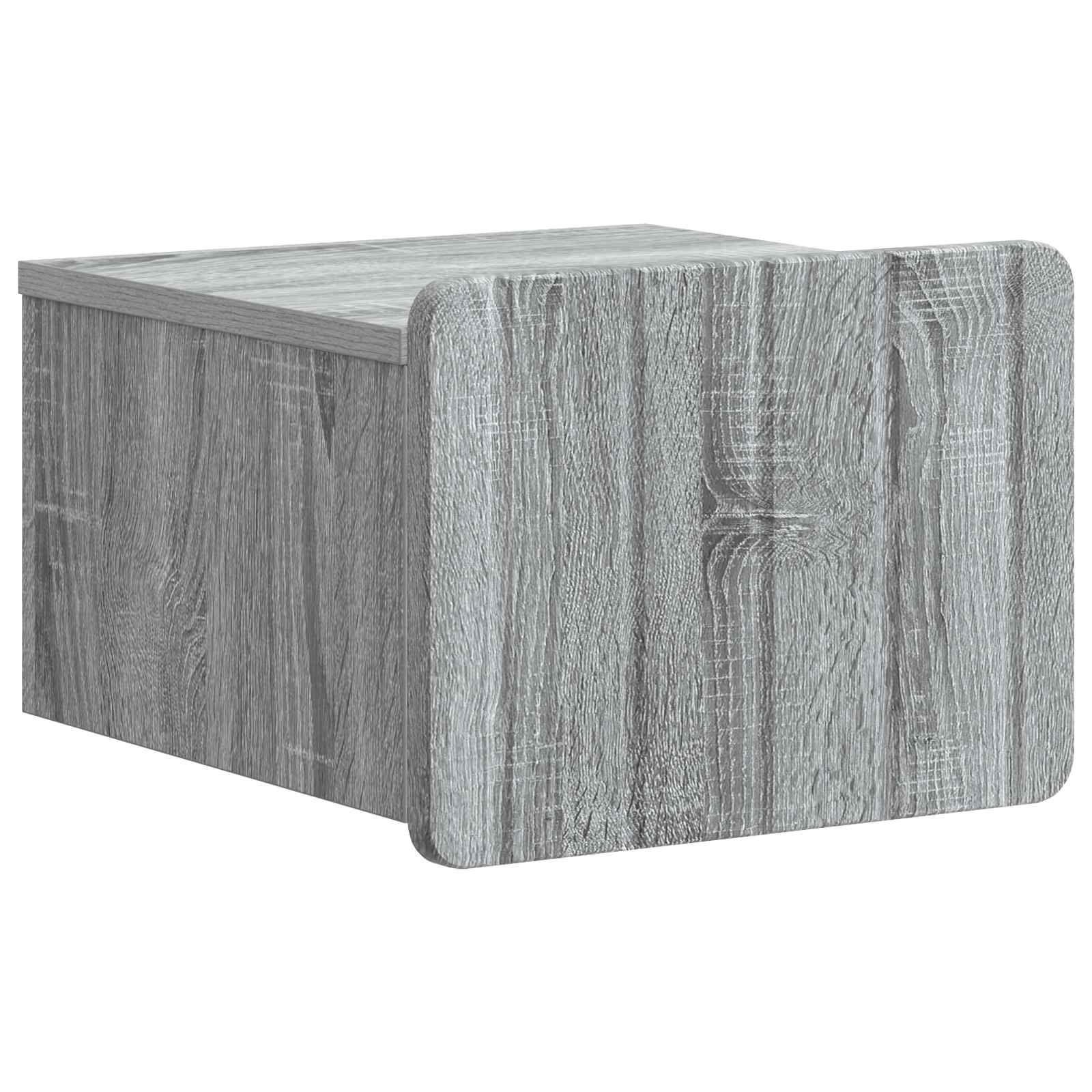 vidaXL Wandbeugel Bedkast 2 pcs Wit 33 x 34,5 x 24 cm Bewerkt hout