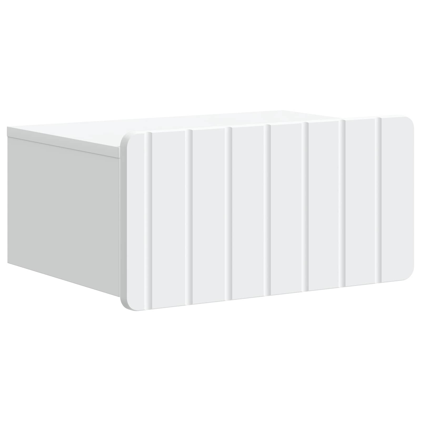 vidaXL Wandbeugel Bedkast 2 pcs Wit 49 x 34,5 x 24 cm Bewerkt hout