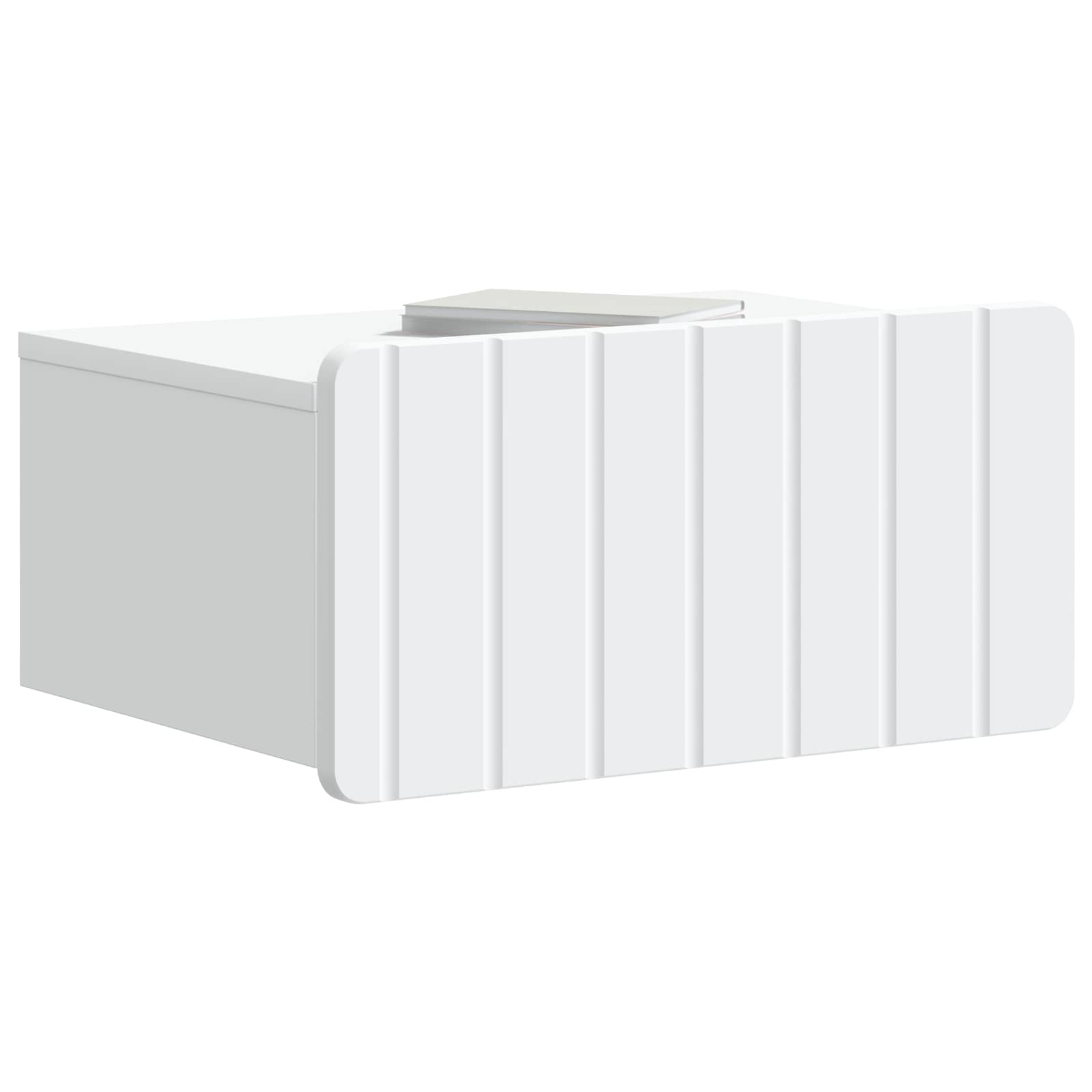 vidaXL Wandbeugel Bedkast 2 pcs Wit 49 x 34,5 x 24 cm Bewerkt hout