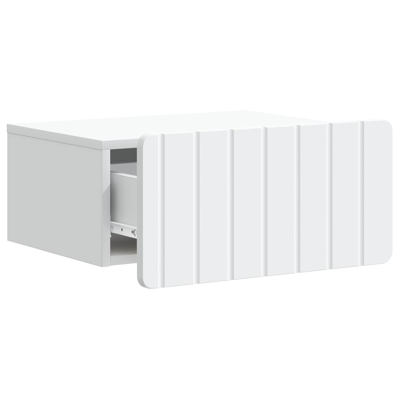 vidaXL Wandbeugel Bedkast 2 pcs Wit 49 x 34,5 x 24 cm Bewerkt hout