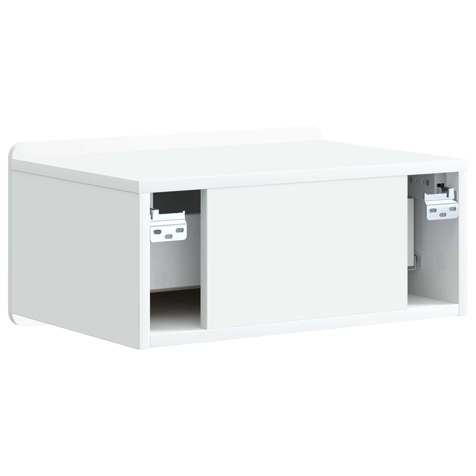 vidaXL Wandbeugel Bedkast 2 pcs Wit 49 x 34,5 x 24 cm Bewerkt hout