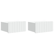 vidaXL Wandbeugel Bedkast 2 pcs Wit 49 x 34,5 x 24 cm Bewerkt hout