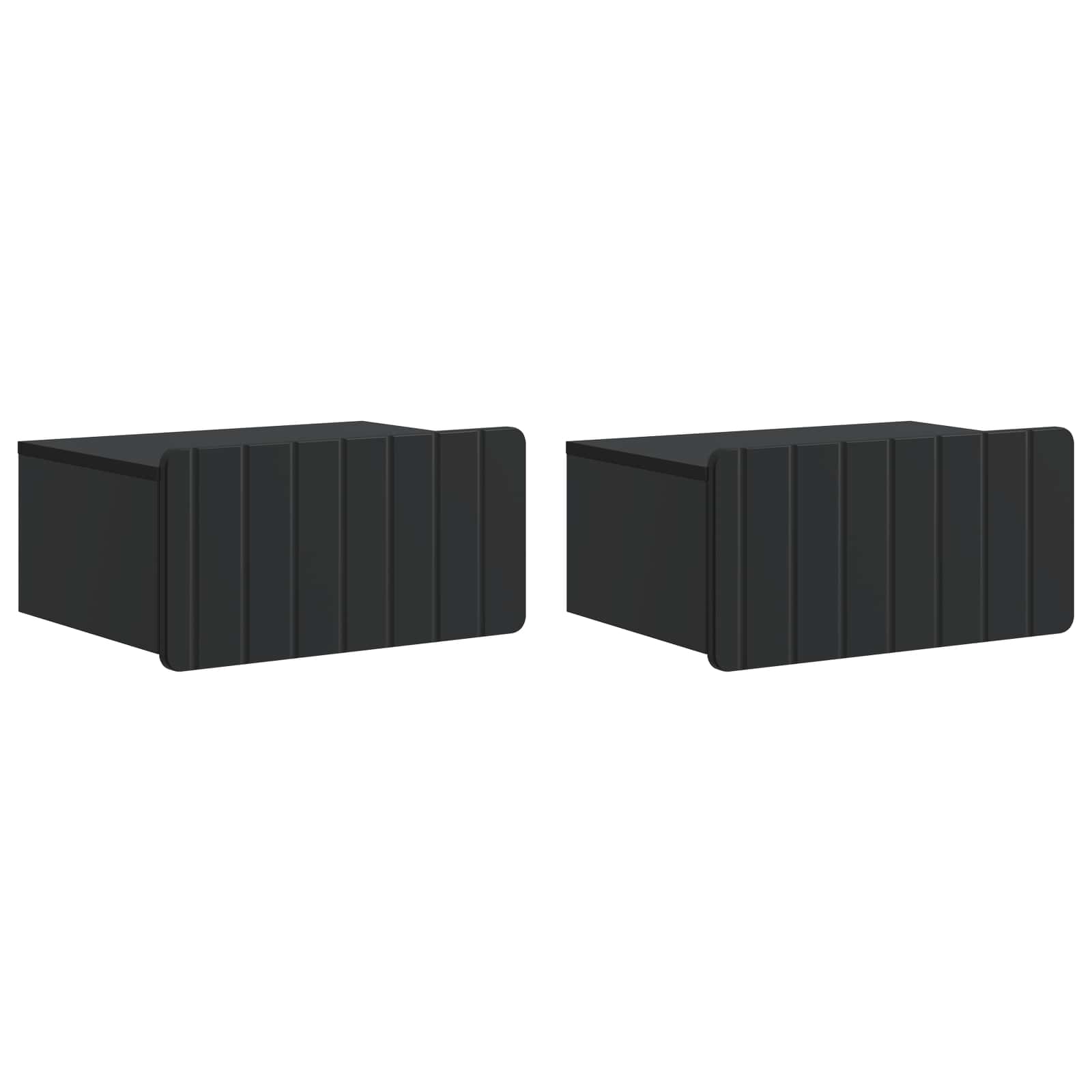 vidaXL Wandbeugel Bedkast 2 pcs Wit 49 x 34,5 x 24 cm Bewerkt hout