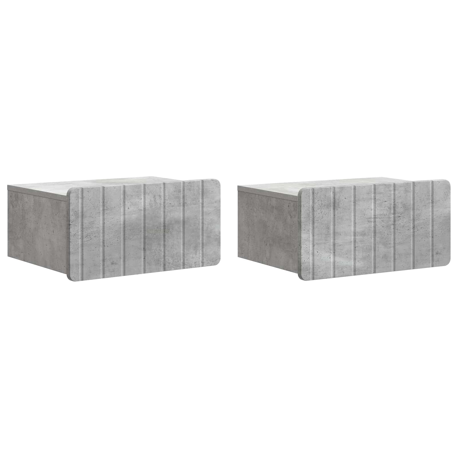 vidaXL Wandbeugel Bedkast 2 pcs Wit 49 x 34,5 x 24 cm Bewerkt hout