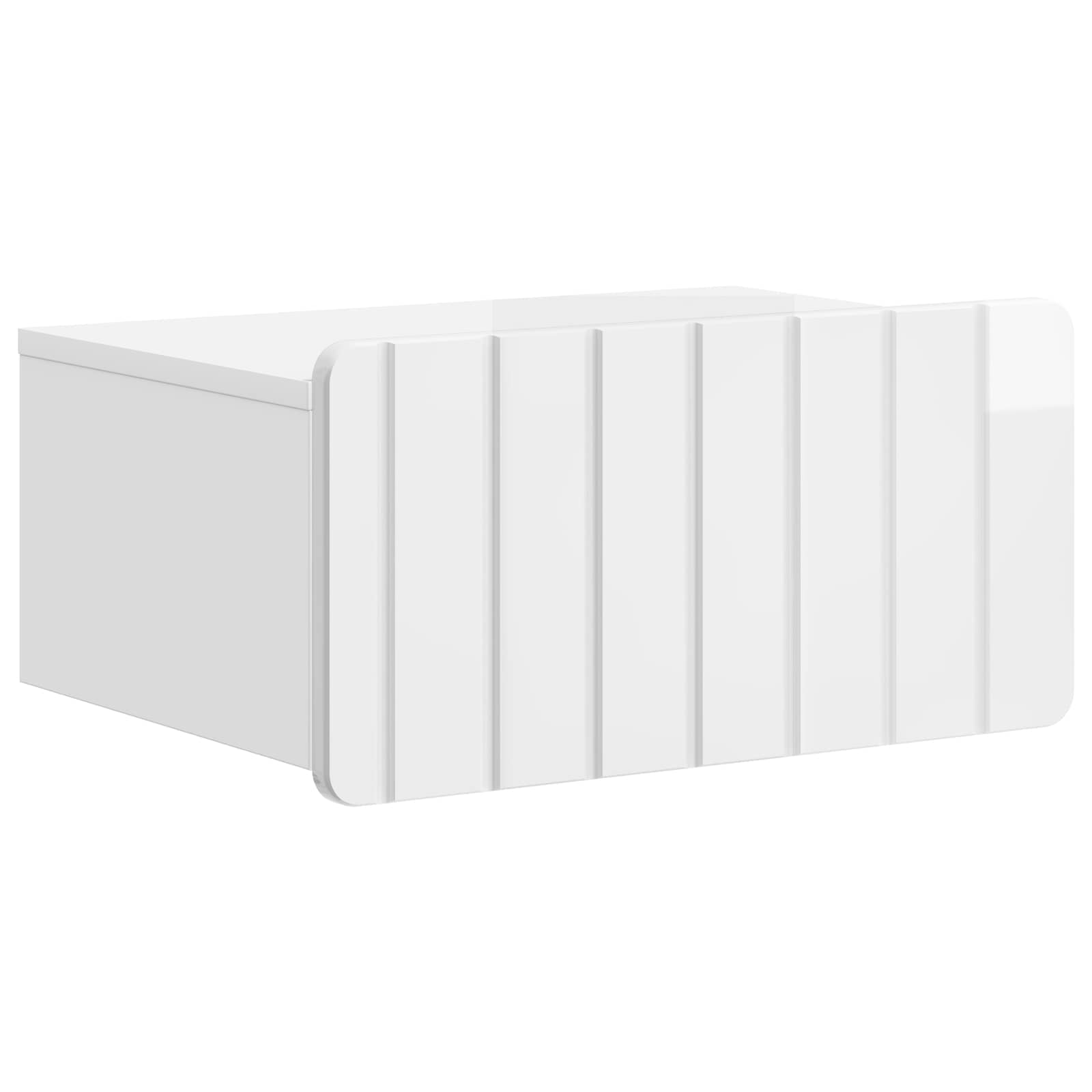vidaXL Wandbeugel Bedkast 2 pcs Wit 49 x 34,5 x 24 cm Bewerkt hout